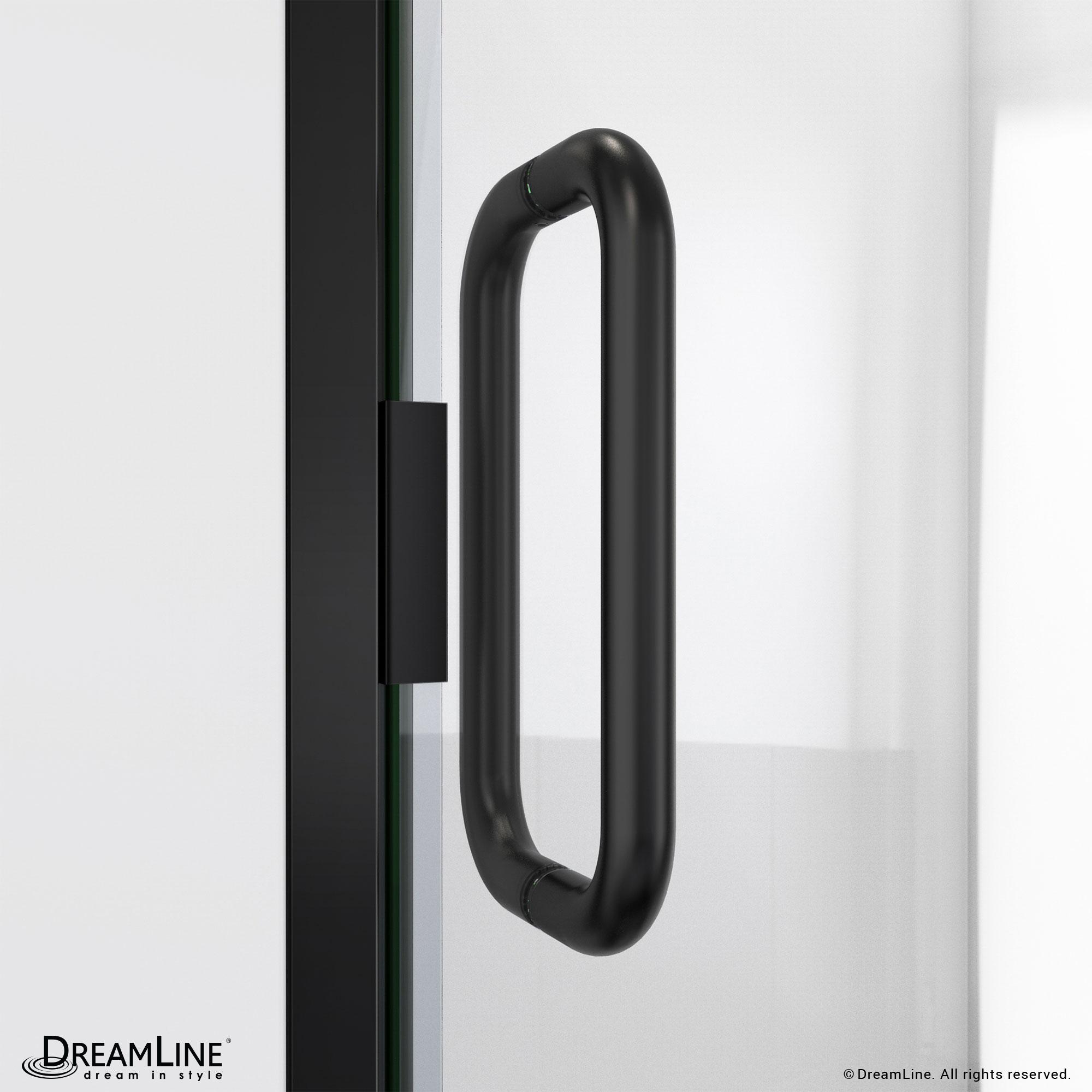 DreamLine SDA230W720VMX09 Alliance Swing 30" W x 72 5/8" H Semi-Frameless Swing Shower Door in Matte Black and Clear Glass