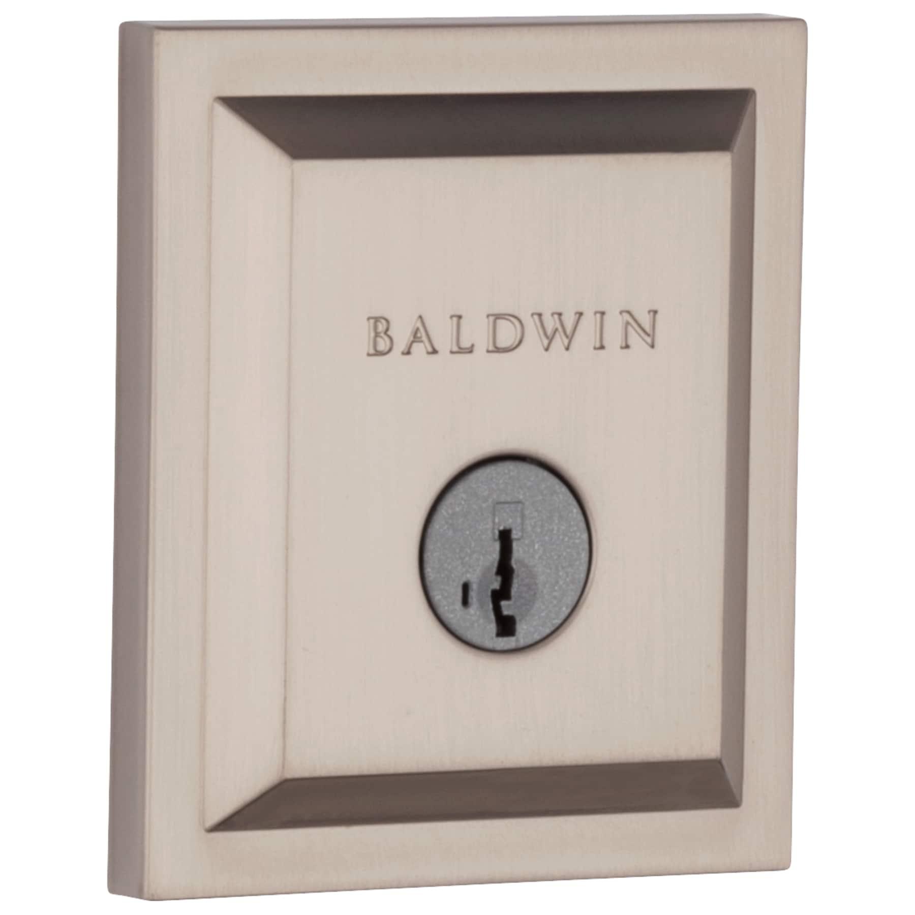 Baldwin 380SLB15SMTCPRCAL Torrey Pines 380 Rectangular Low Profile Single Cylinder Deadbolt with SmartKey