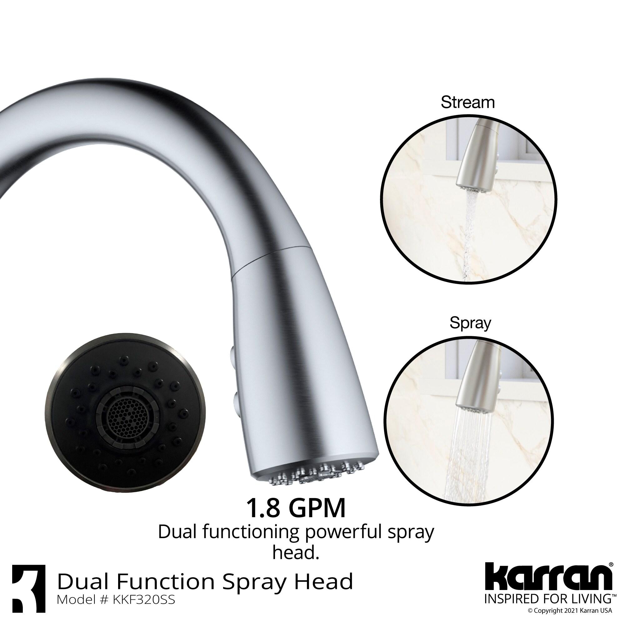 Karran Kentland Single Handle Pull Down Sprayer Kitchen Faucet