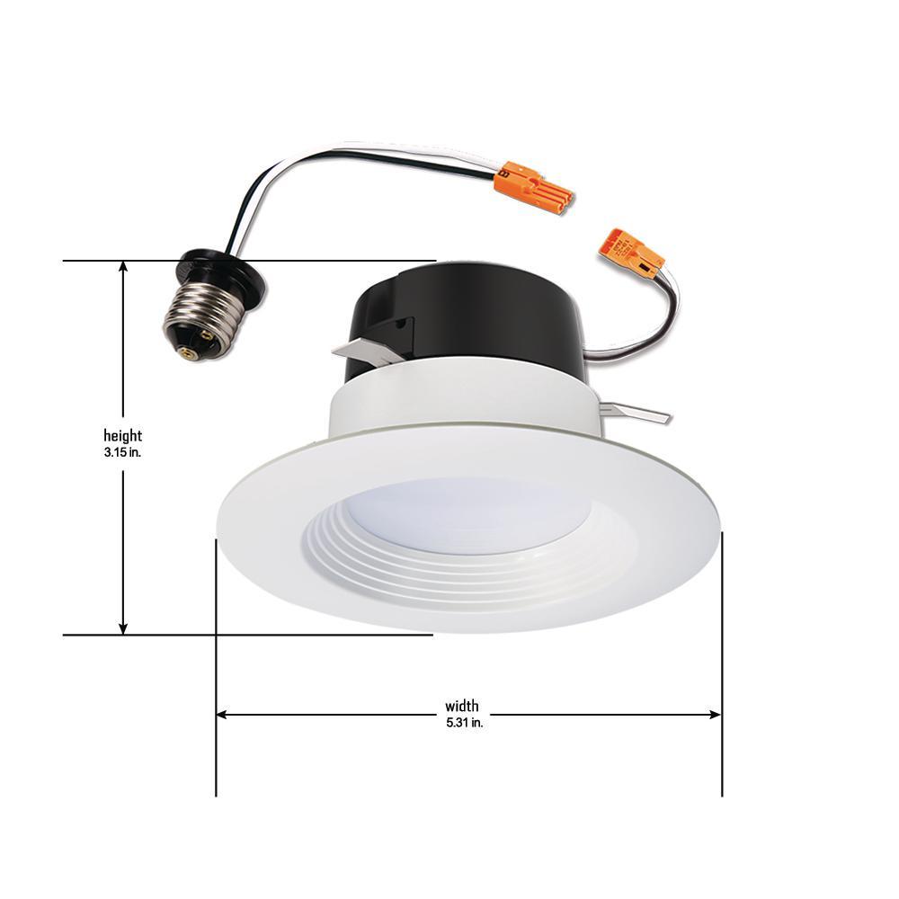 4'' White LED Baffle Recessed Trim