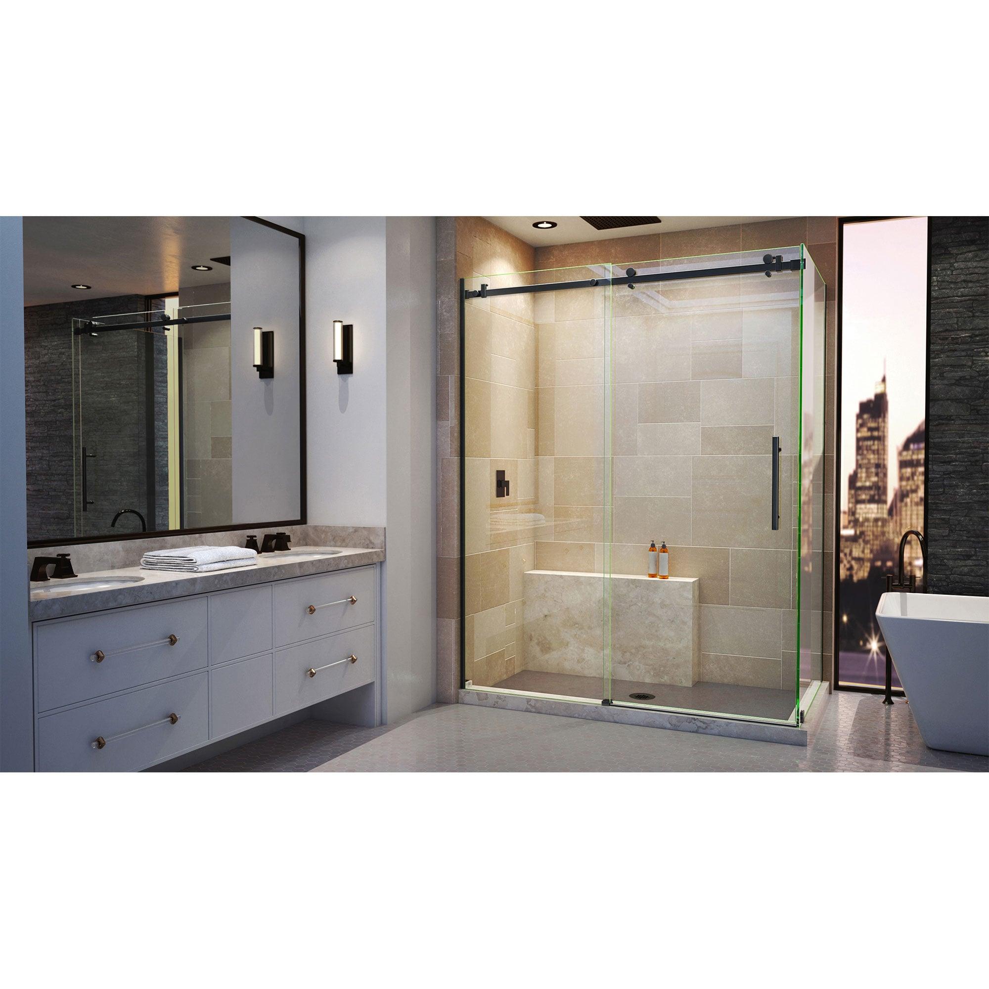 Enigma Air 60.38" W x 34.75" D x76" H Frameless Rectangle Walk In Shower Enclosure