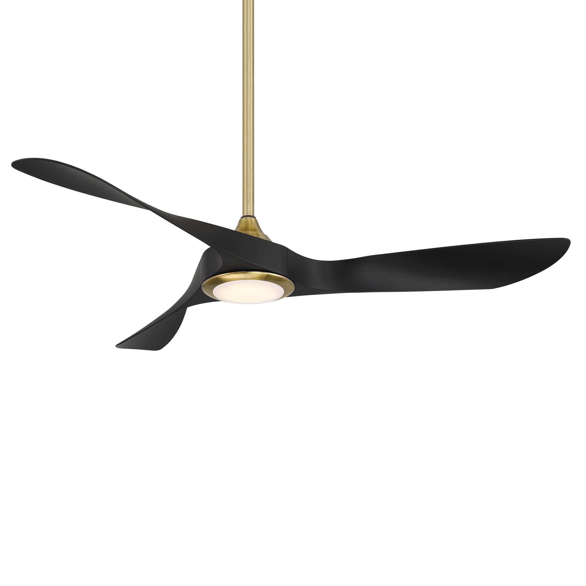 54" Swirl 3 - Blade Outdoor LED Smart Propeller Ceiling Fan with Remote Control and Light Kit Included