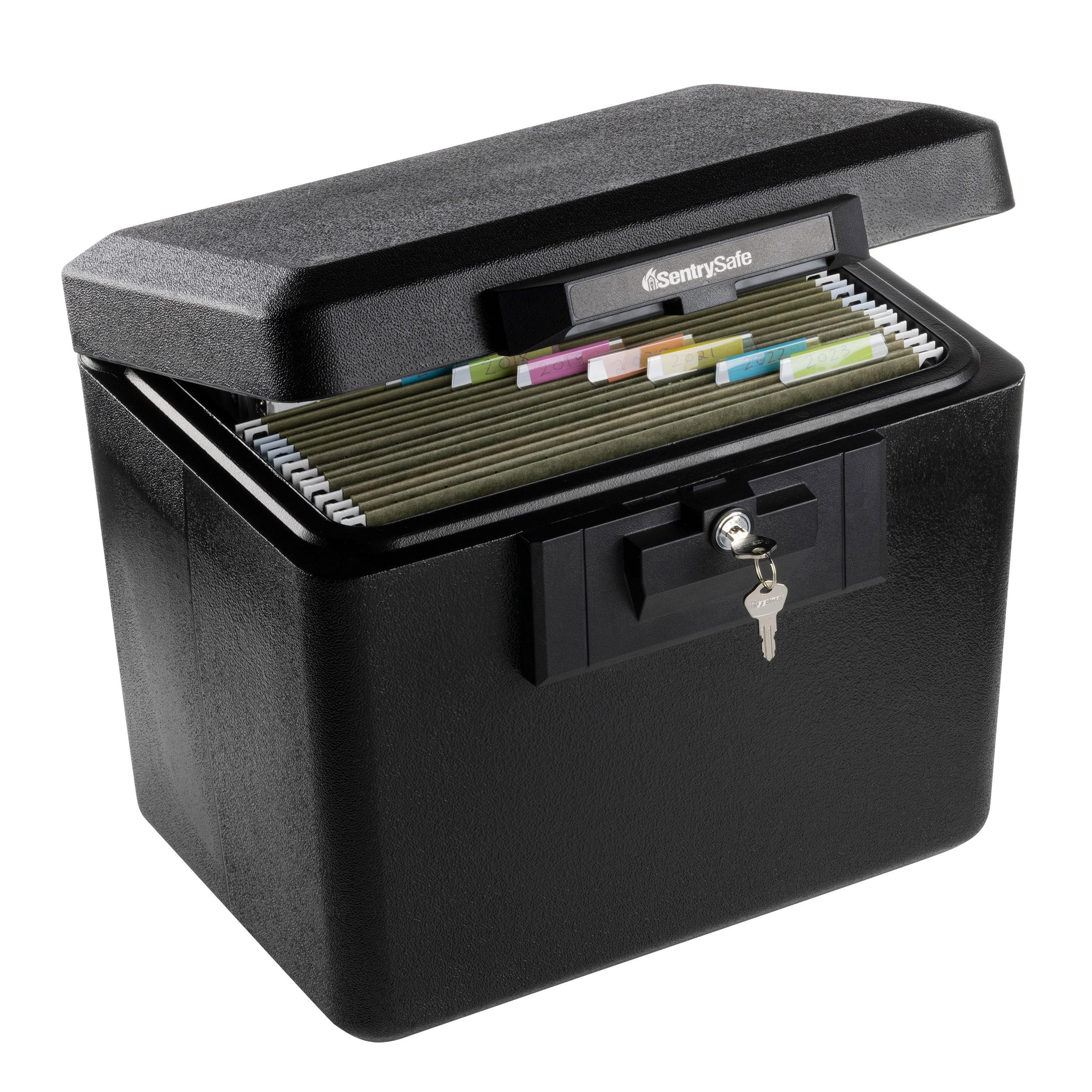 BEACHWATER POOL & SPA, LLC Fireproof Document Box With Key Lock, Safe Secures Files And Documents For Home Or Office