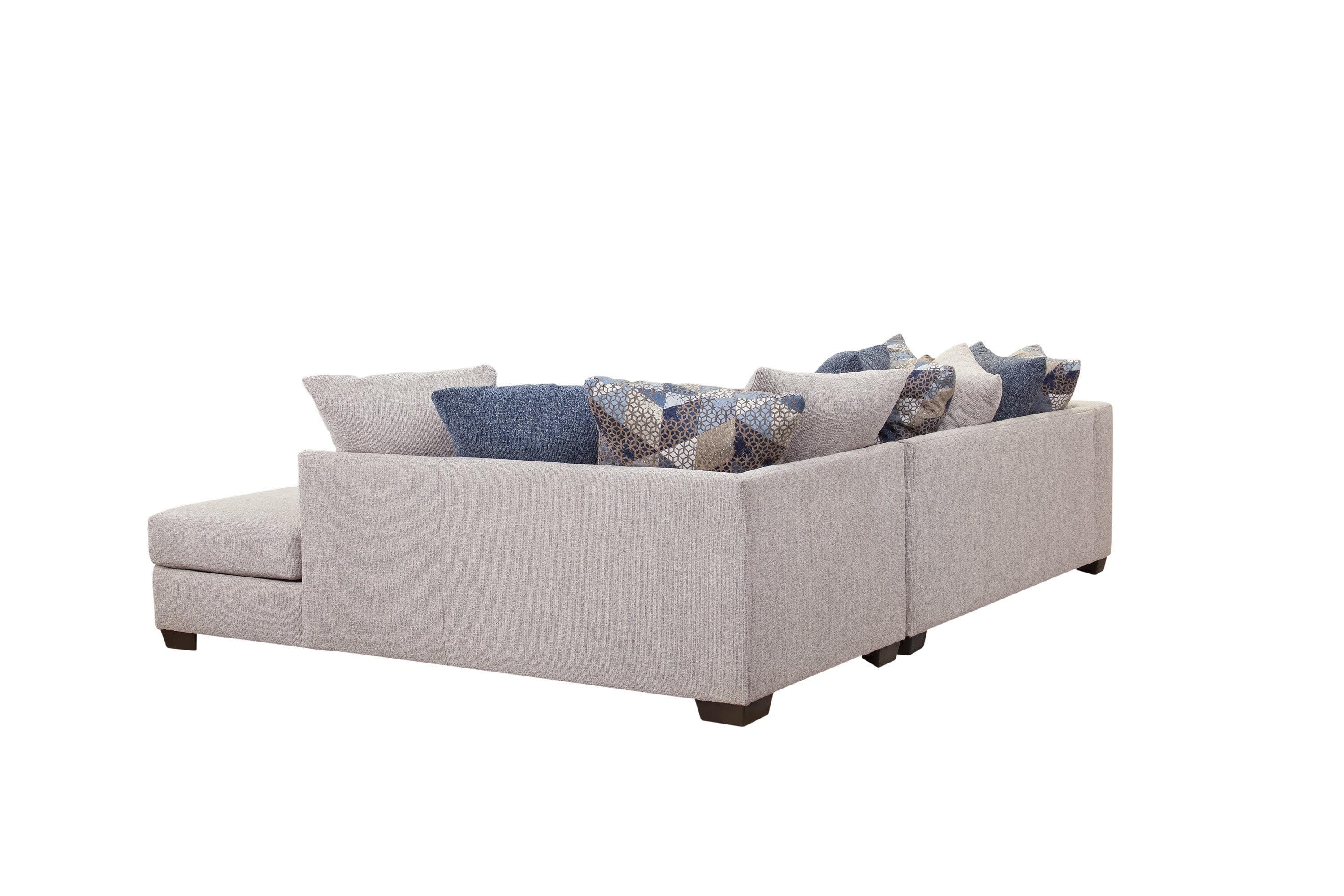 American Furniture Classics 8-S317V4-K Casual Comfort Sectional Sofa in Ivory