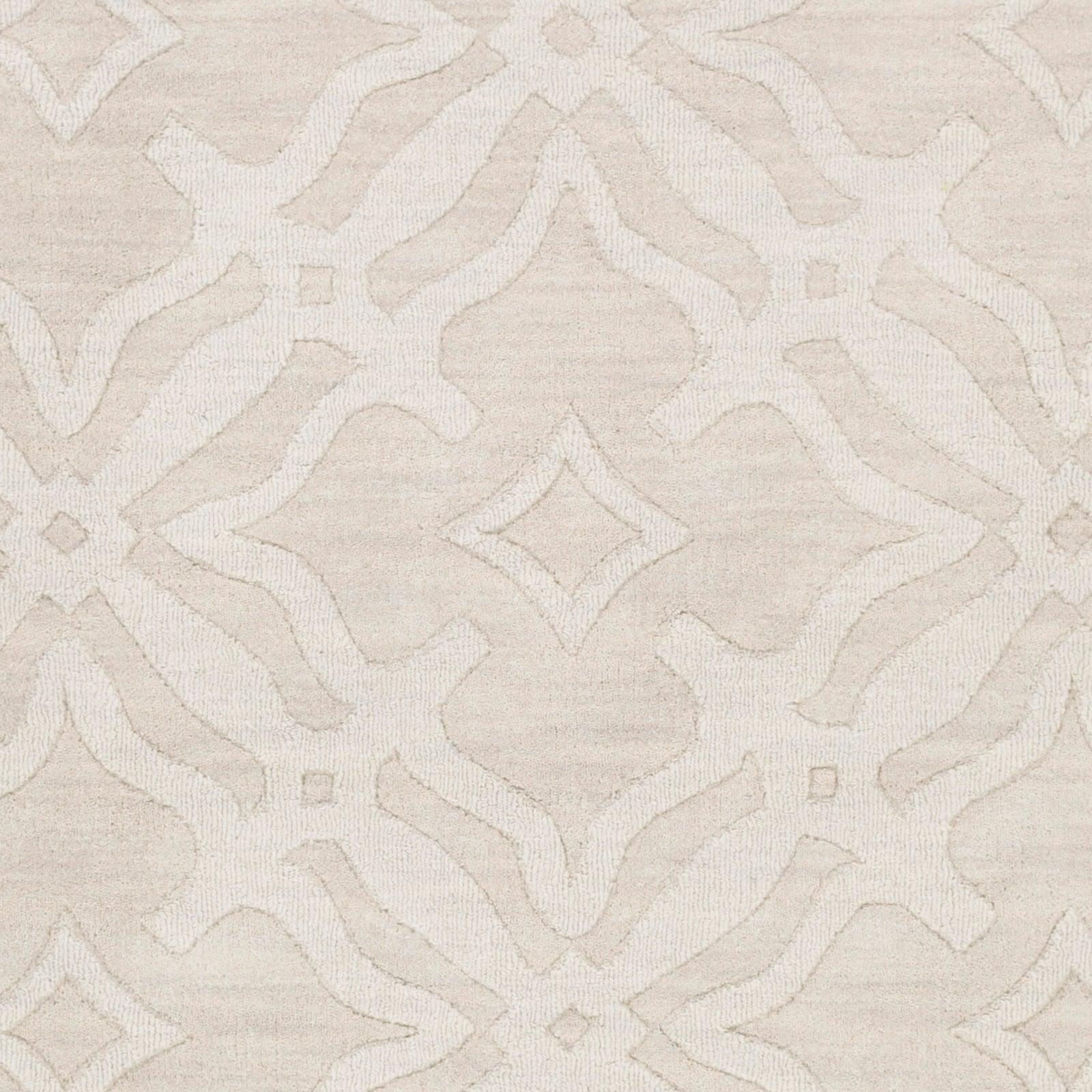 Ivory Tufted Handmade Wool Rectangular Rug 2' x 3'