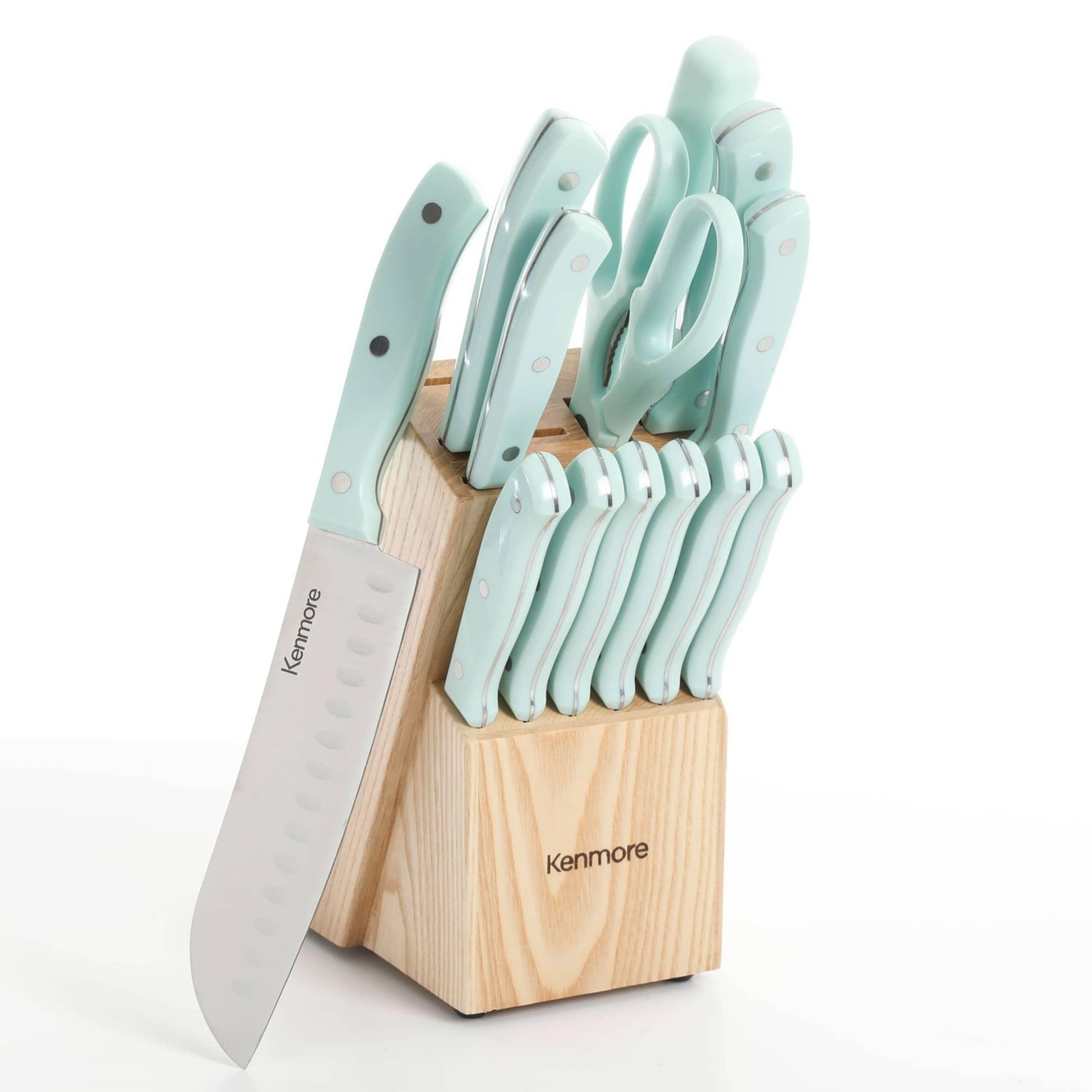 Kenmore Stainless Steel 14-Piece Knife Block Set