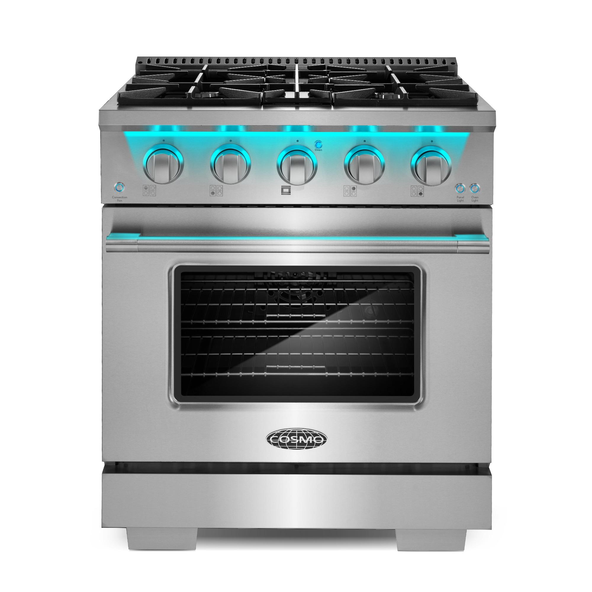 30 in. 3.5 cu. ft. Gas Range with 4 Burners in Stainless Steel