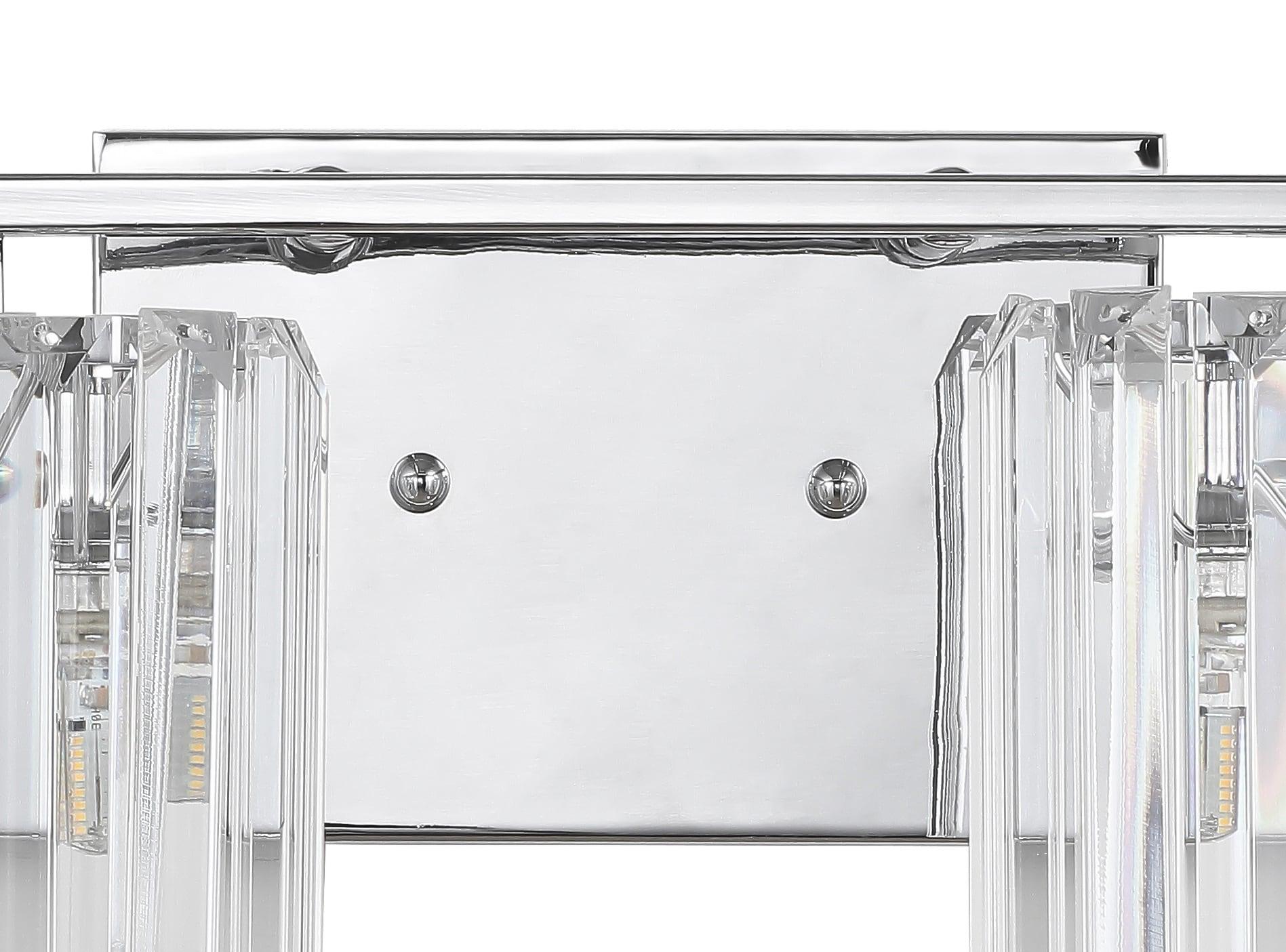 Coco Prism 13.5" Chrome Crystal Square LED Vanity Light