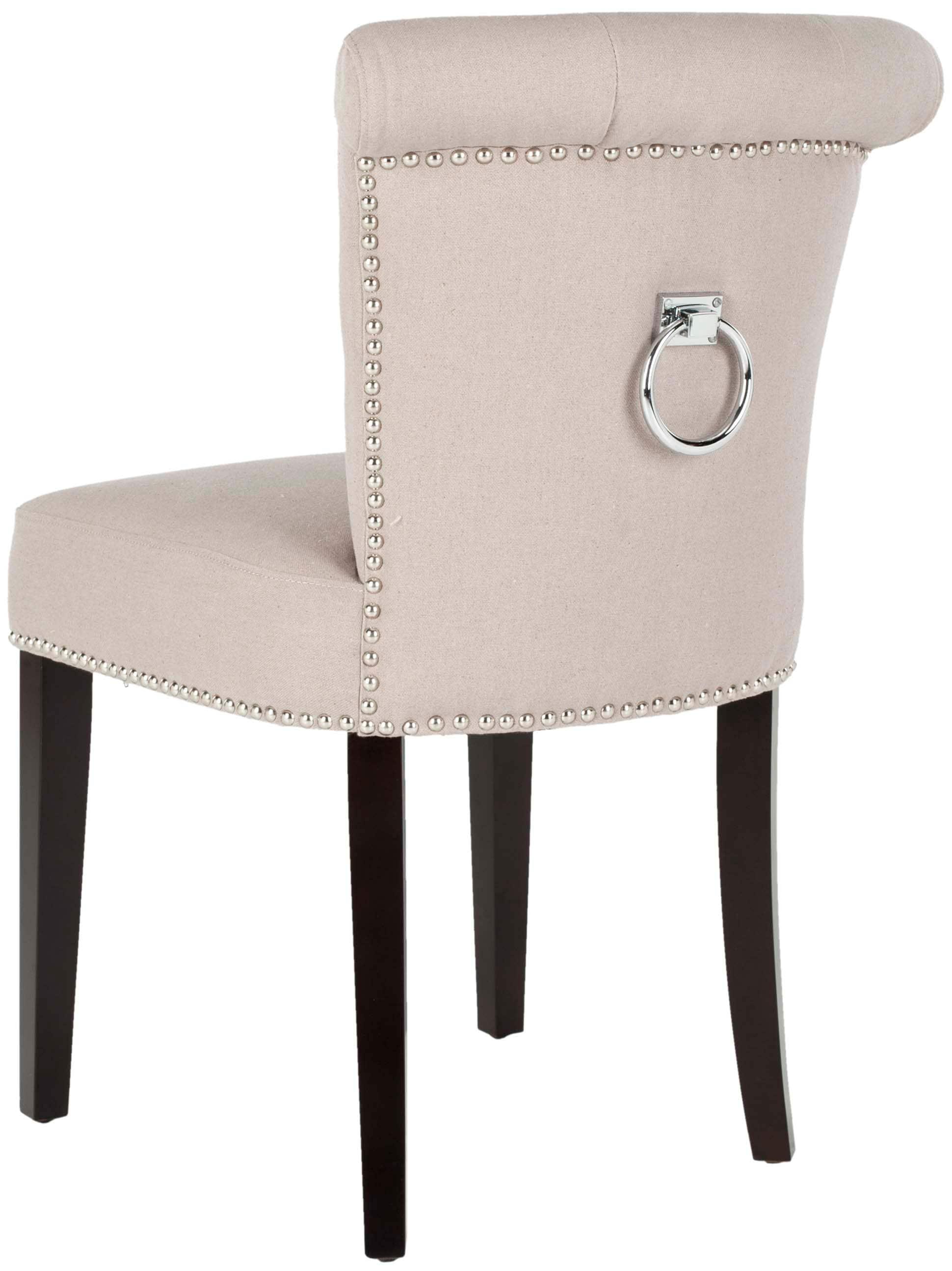 Sinclair 21''H Ring Chair (Set Of 2) with Silver Nail Heads - Taupe - Safavieh