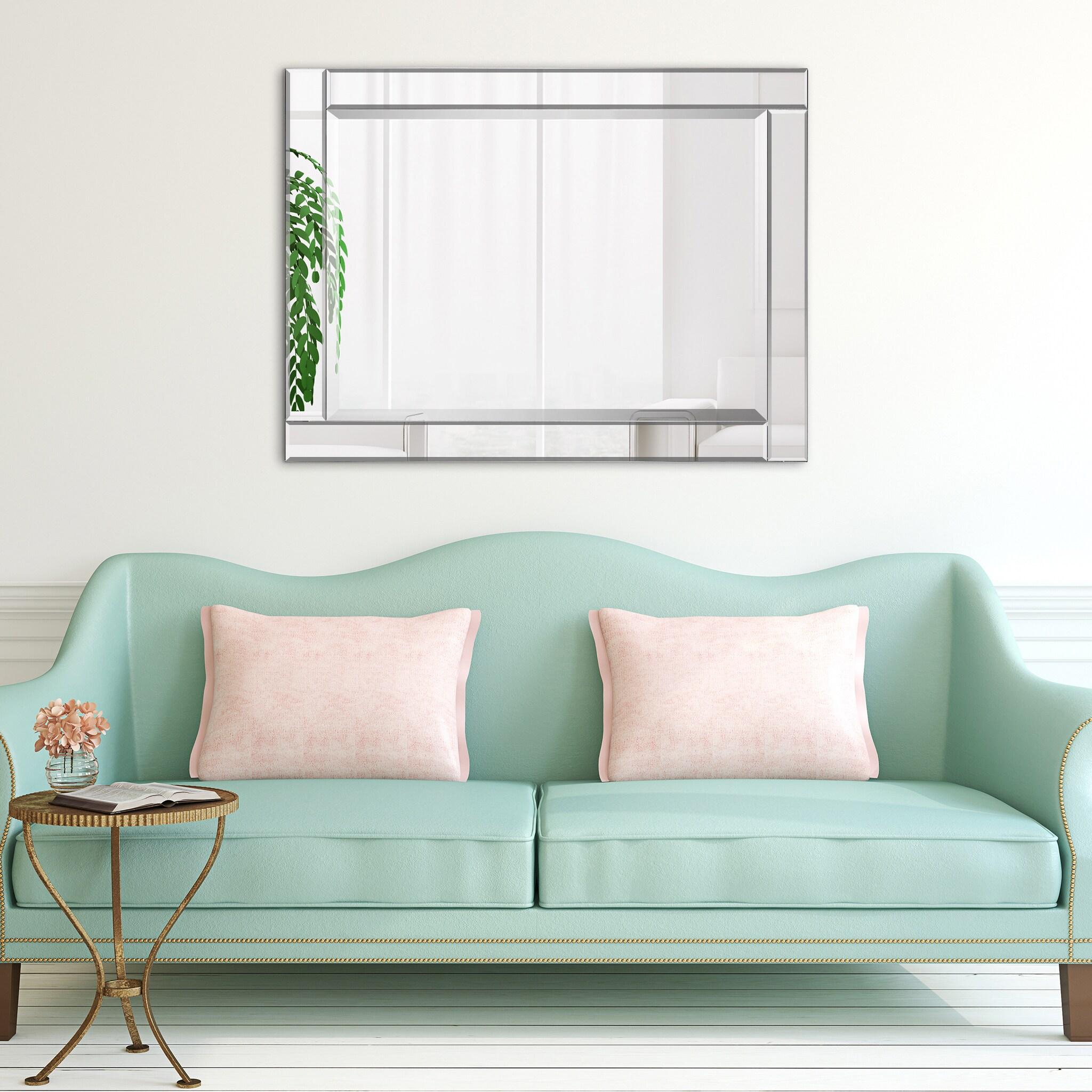 Empire Art Direct  Moderno Beveled Rectangle Wall Mirror