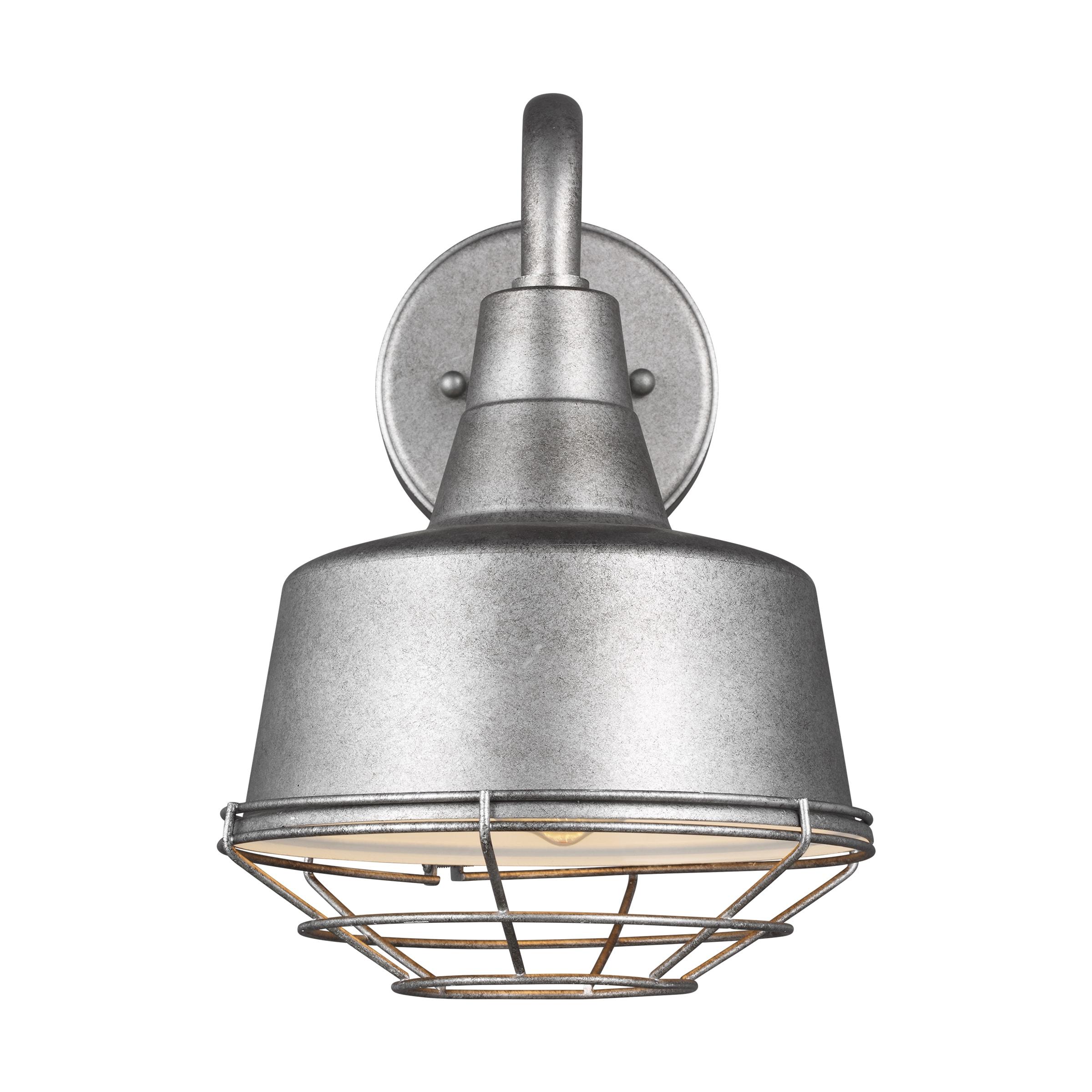 Generation Lighting Barn Light Cage for Outdoor Light Fixture Weathered Pewter 95374-57, Stainless Steel Hanging Light Cage for Rustic Home Decor, Metal Lamp Guard Cage for Outdoor Wall Light Fixture