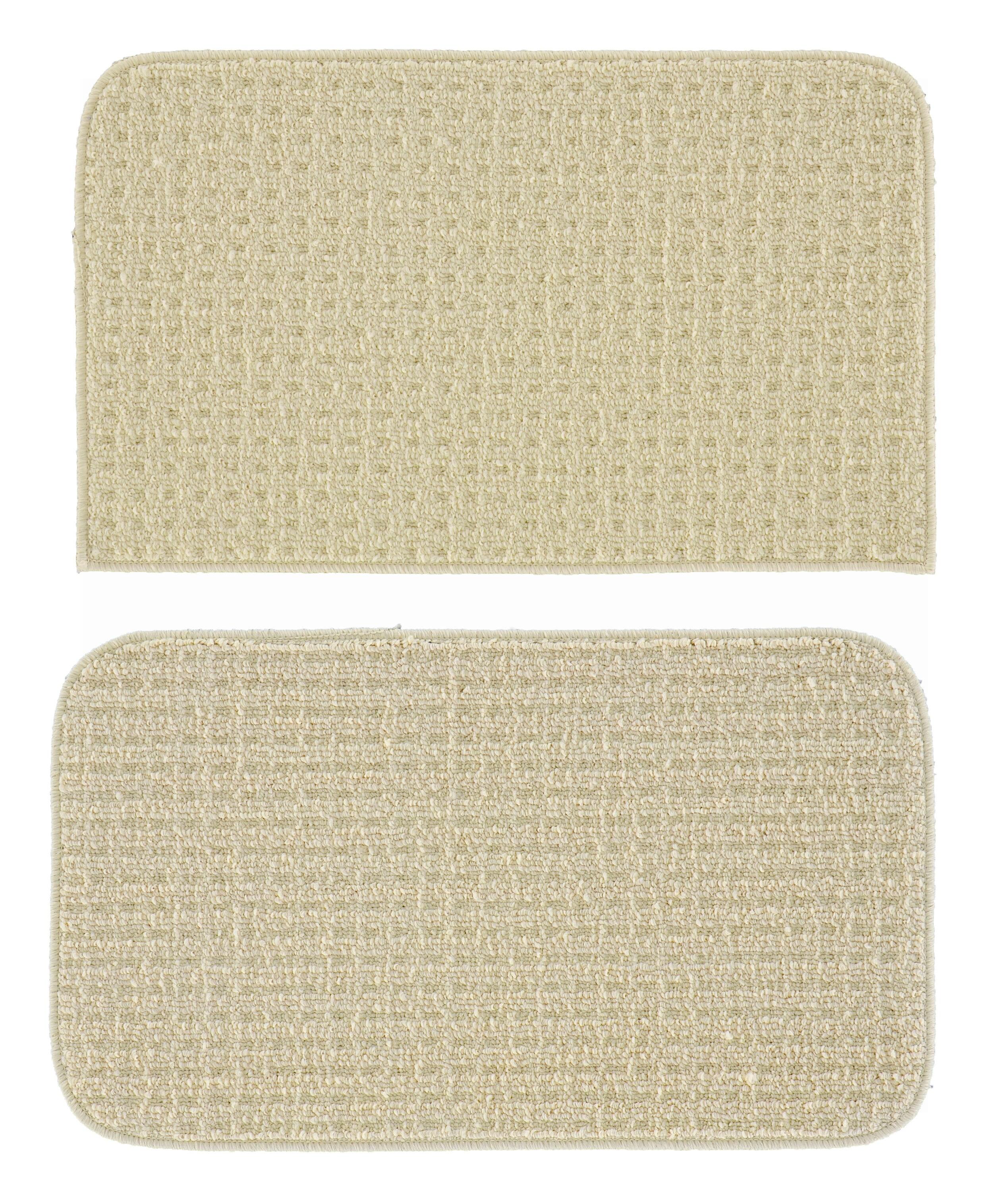 Garland Rug Herald Square 2pc Kitchen Rug Set 18 in. x28 in. Slice & 18 in. x28 in. Mat Ivory