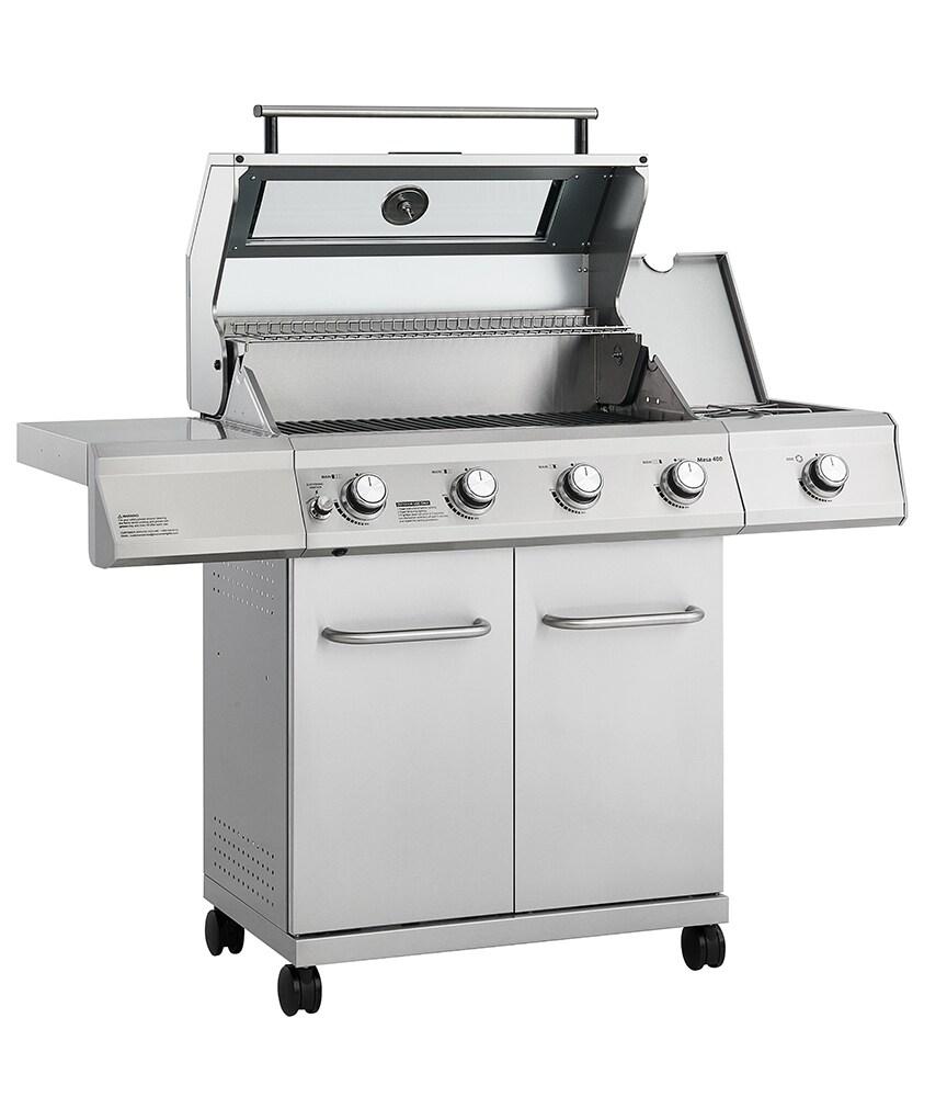 Monument Grills Mesa 405K with smoker box4-Burner Liquid Propane 52000 BTU Gas Grill Stainless With Side Burner