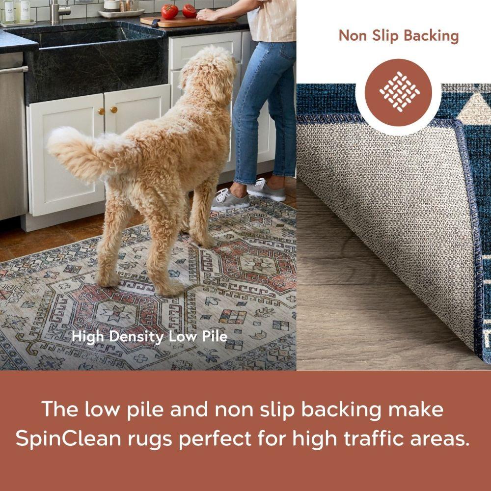 Nuloom Evalyn Diamond 3x5 Machine Washable Accent Indoor Area Rug for Living Room Bedroom Dining Room Entryway Kitchen, Navy/Ivory