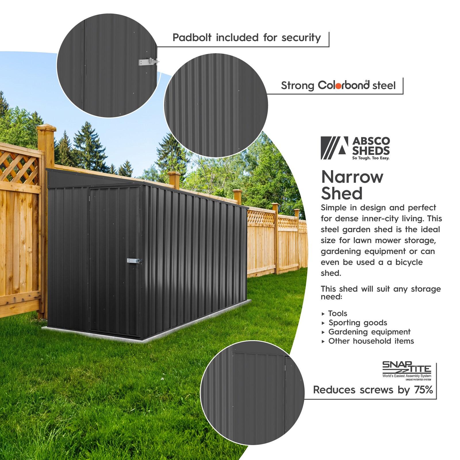 Absco Durango Galvanized Steel Storage Shed