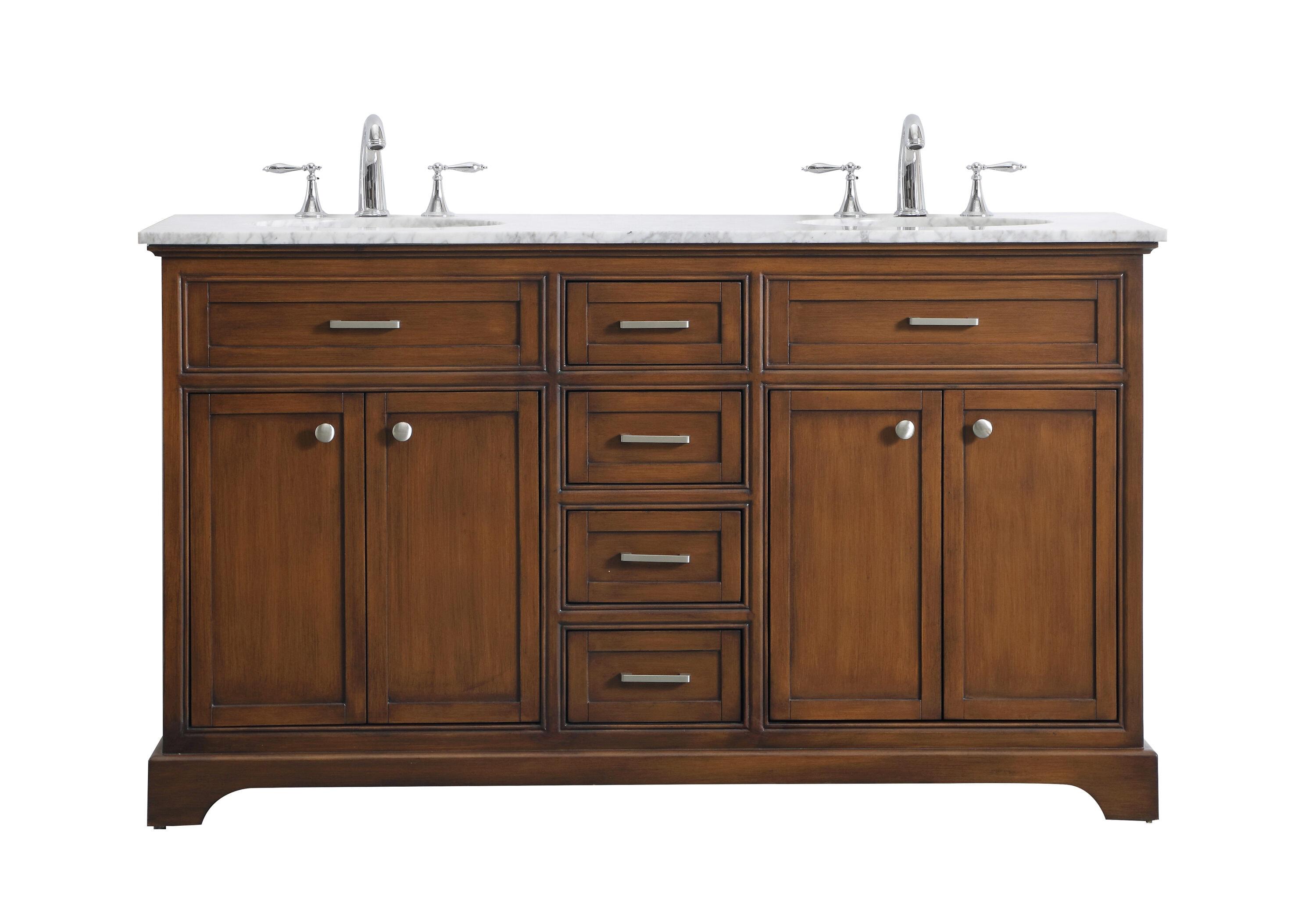 Birch Lane™ Hermes 72'' Double Bathroom Vanity with Marble Top