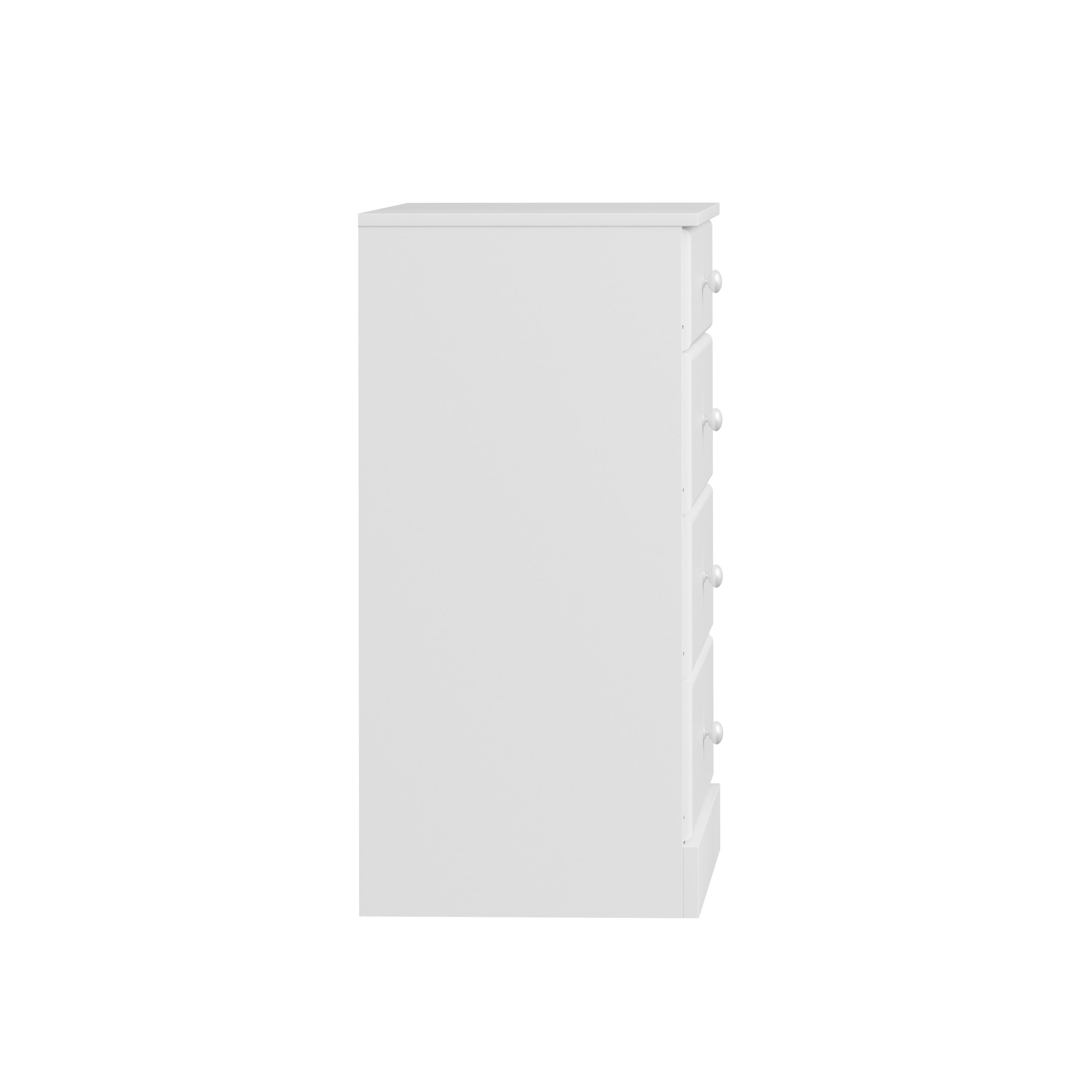4 Drawers Astrid Dresser White - Prepac: Contemporary Storage Chest, Bedroom Furniture