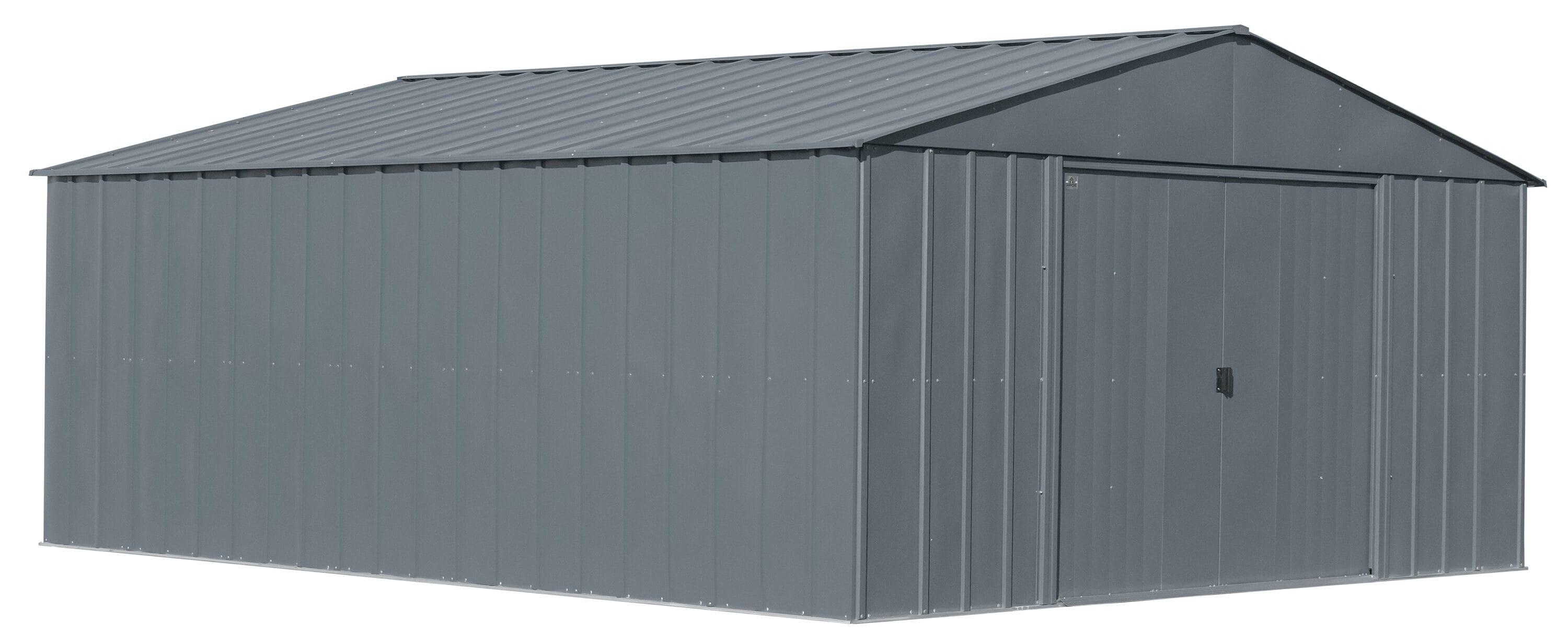 Arrow 14 ft. W x 17 ft. D Galvanized Steel Storage Shed