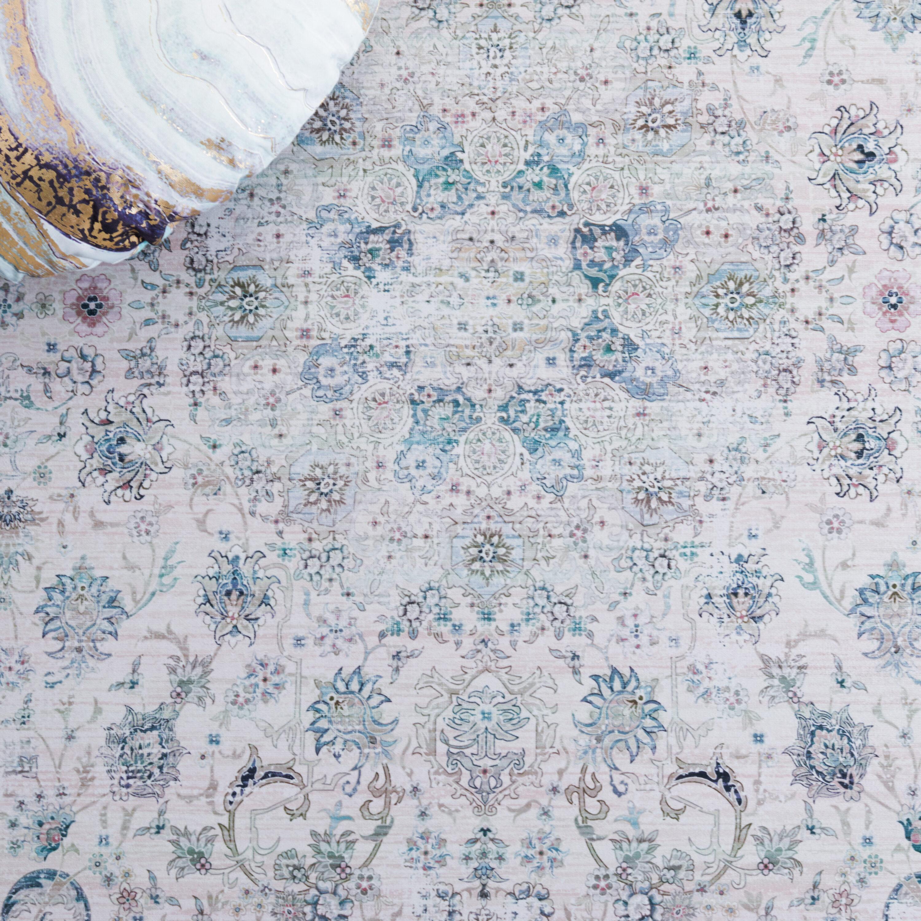 Tucson TSN165 Power Loomed Machine Washable Area Rug - Beige/Green - 6'x9' - Safavieh.