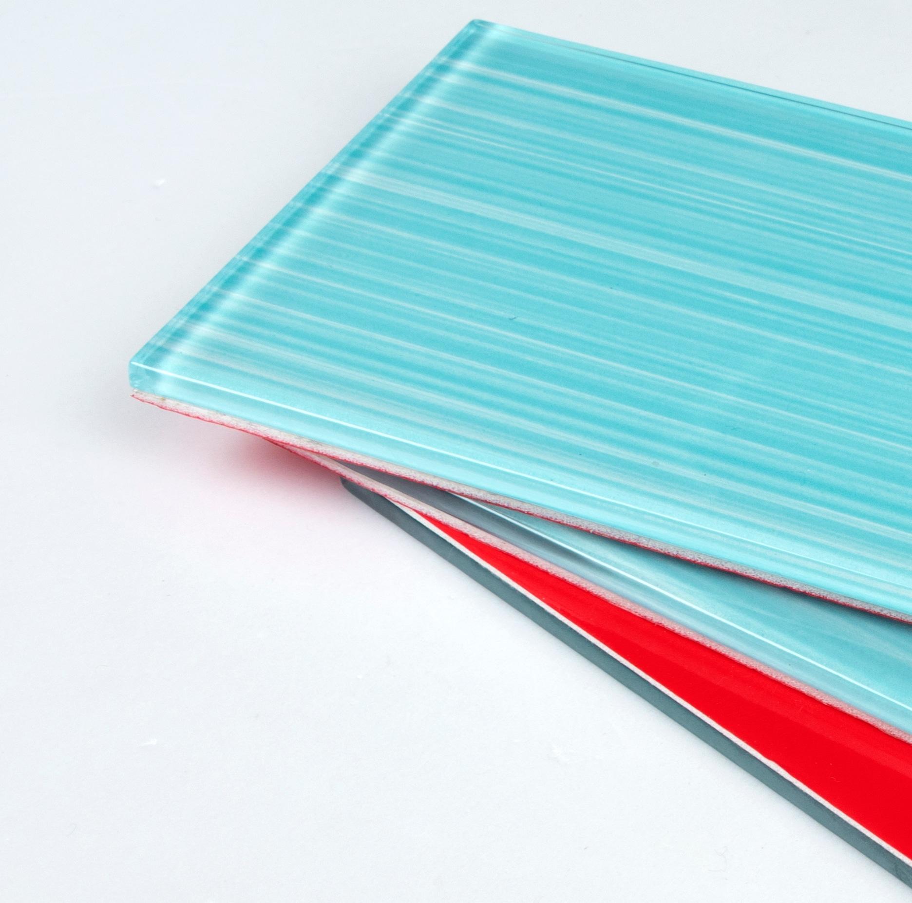 Hand Painted Series 3'' W x 6'' L Glass Peel and Stick Subway Tile