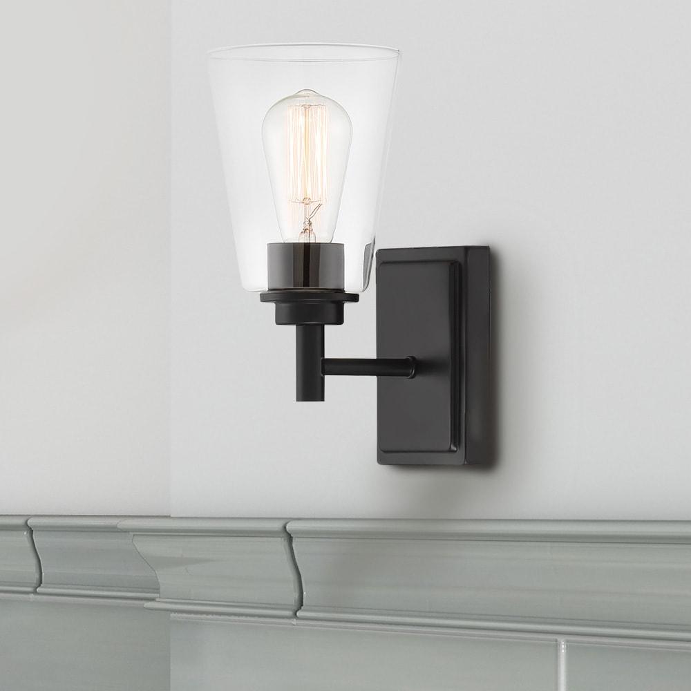 Westin Matte Black and Bronze Dimmable Wall Sconce