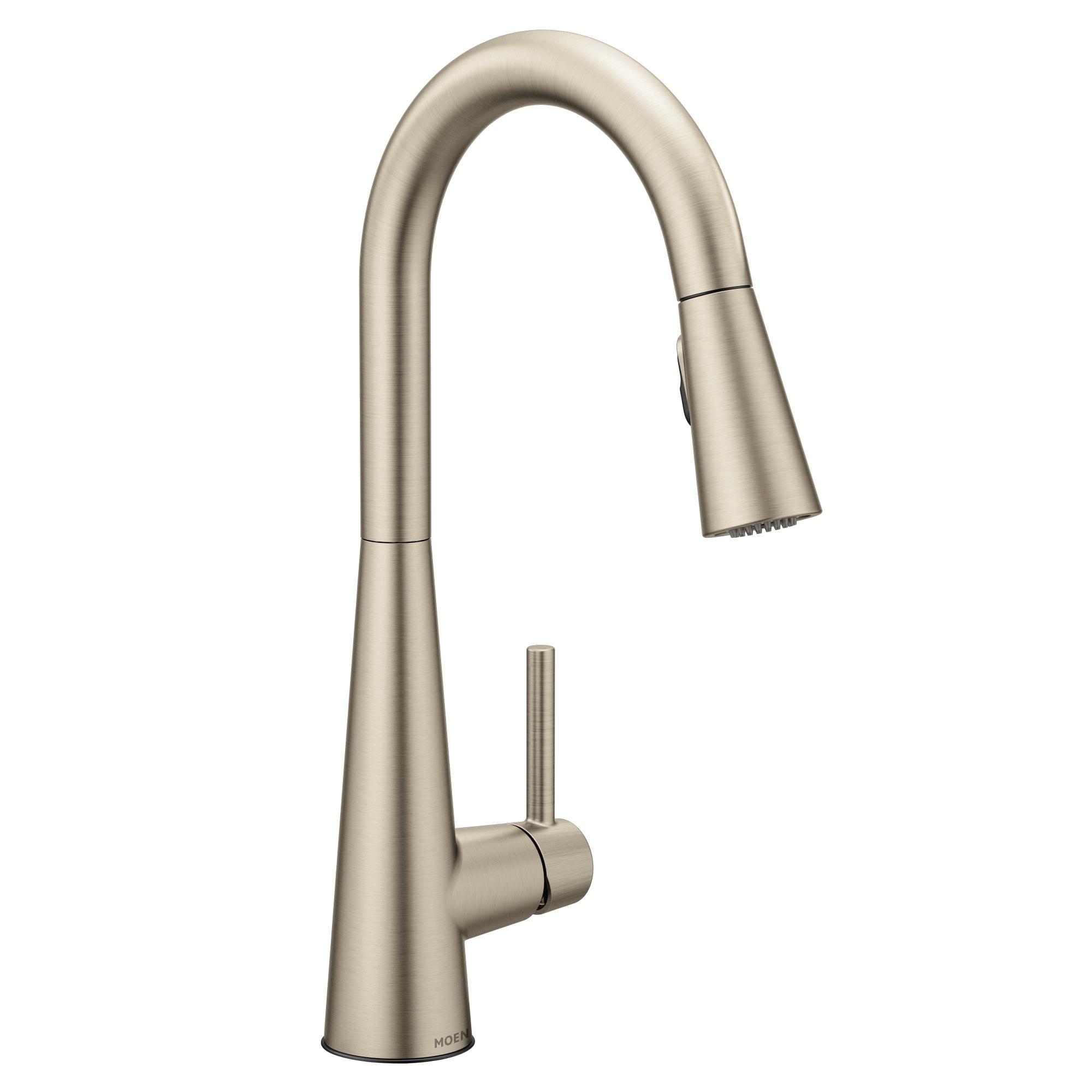 Sleek Pull Down Single Handle Kitchen Faucet with Power Boost Technology and Duralock