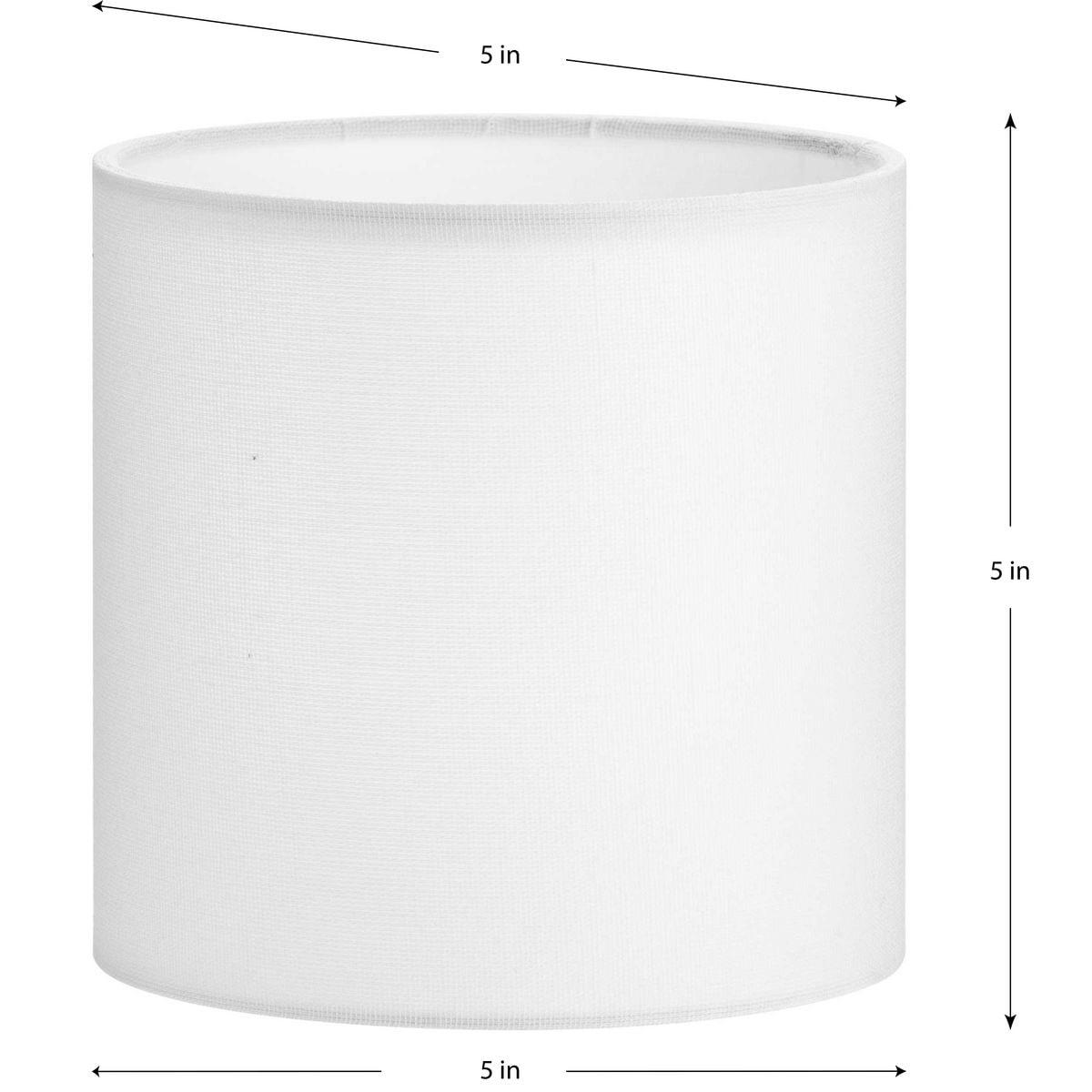 Elara Collection White Linen Accessory Drum Shade