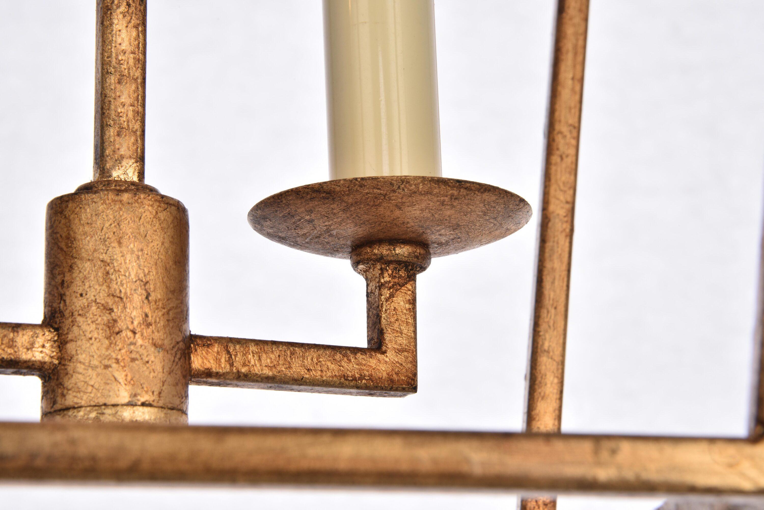 Elegant Lighting Denmark 2 light Golden Iron Pendant