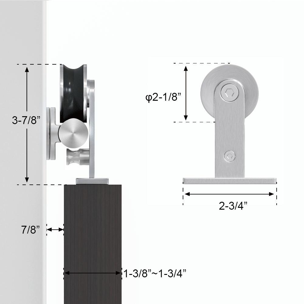 Lazio Sliding Standard Single Door Barn Door Hardware Kit