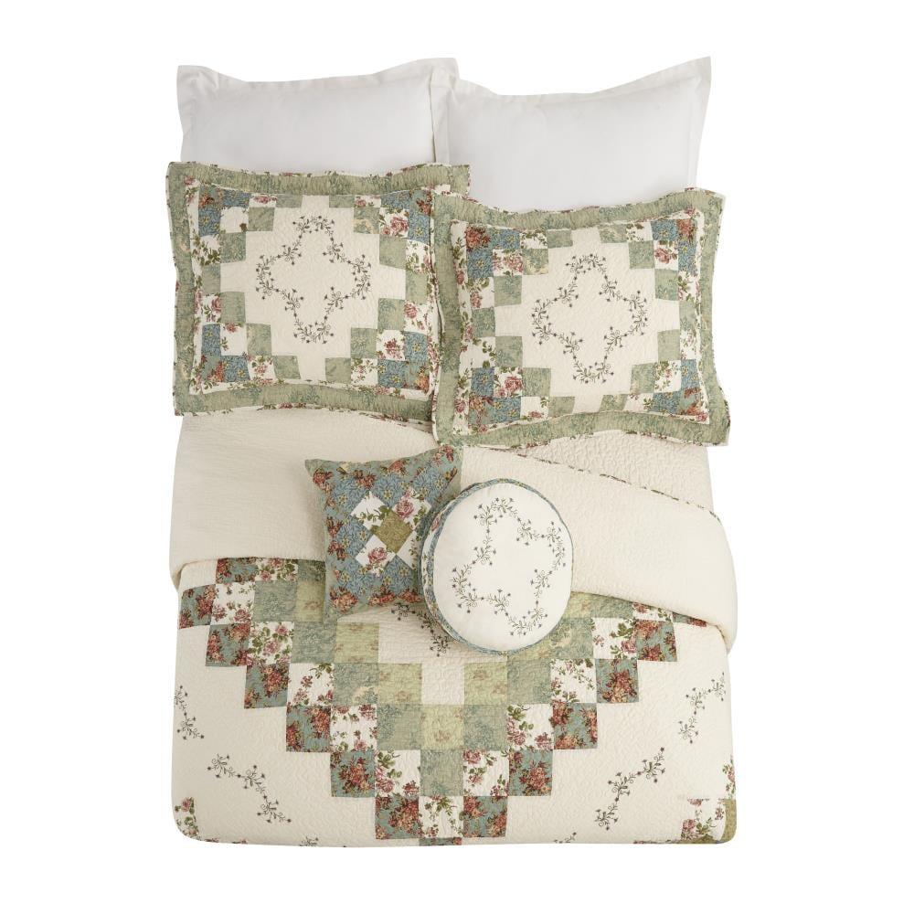 Patchwork Square Decorative Throw Pillow Olivia - Modern Heirloom