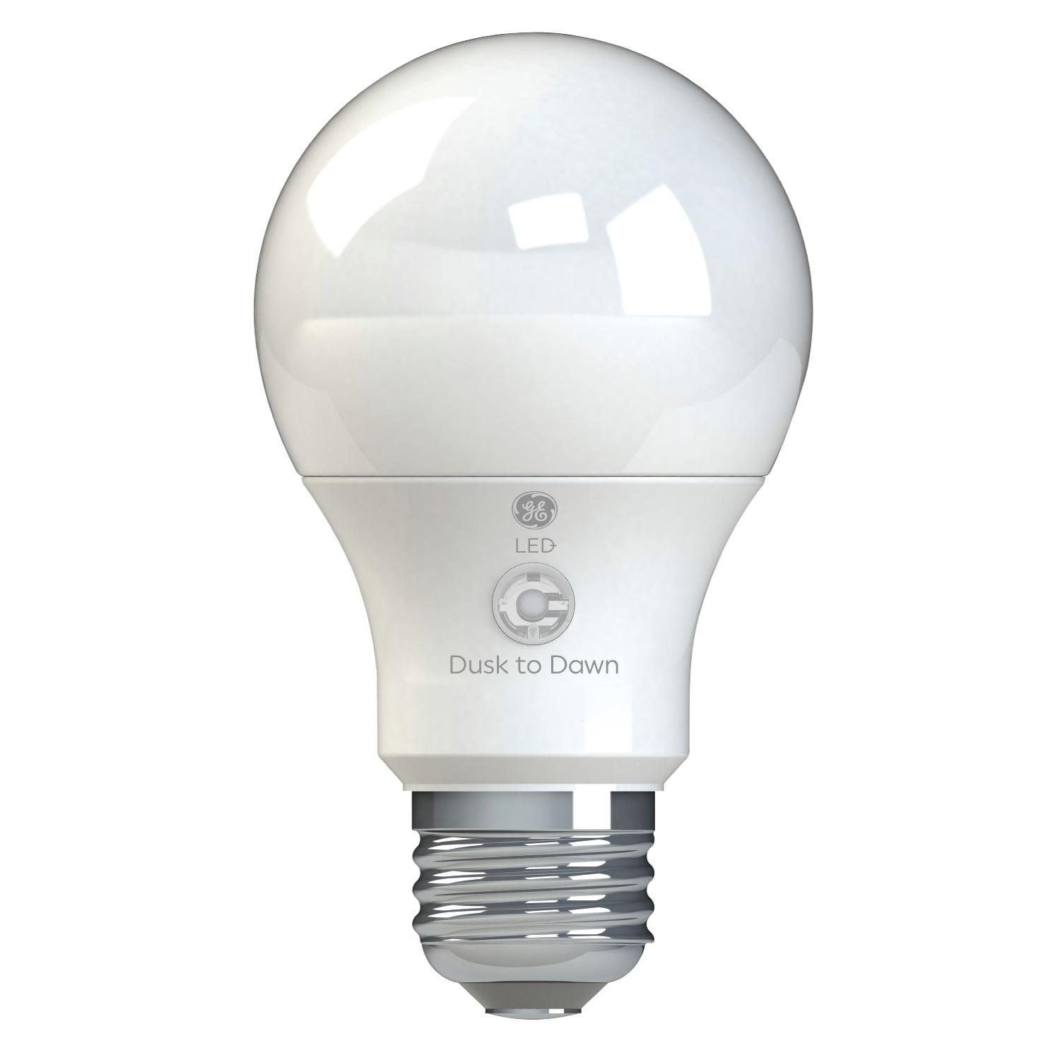 GE LED+ Dusk to Dawn A19 LED Light Bulb Daylight: 800 Lumens, 60W Equivalent, Energy Star Certified, E26 Base, 5000K