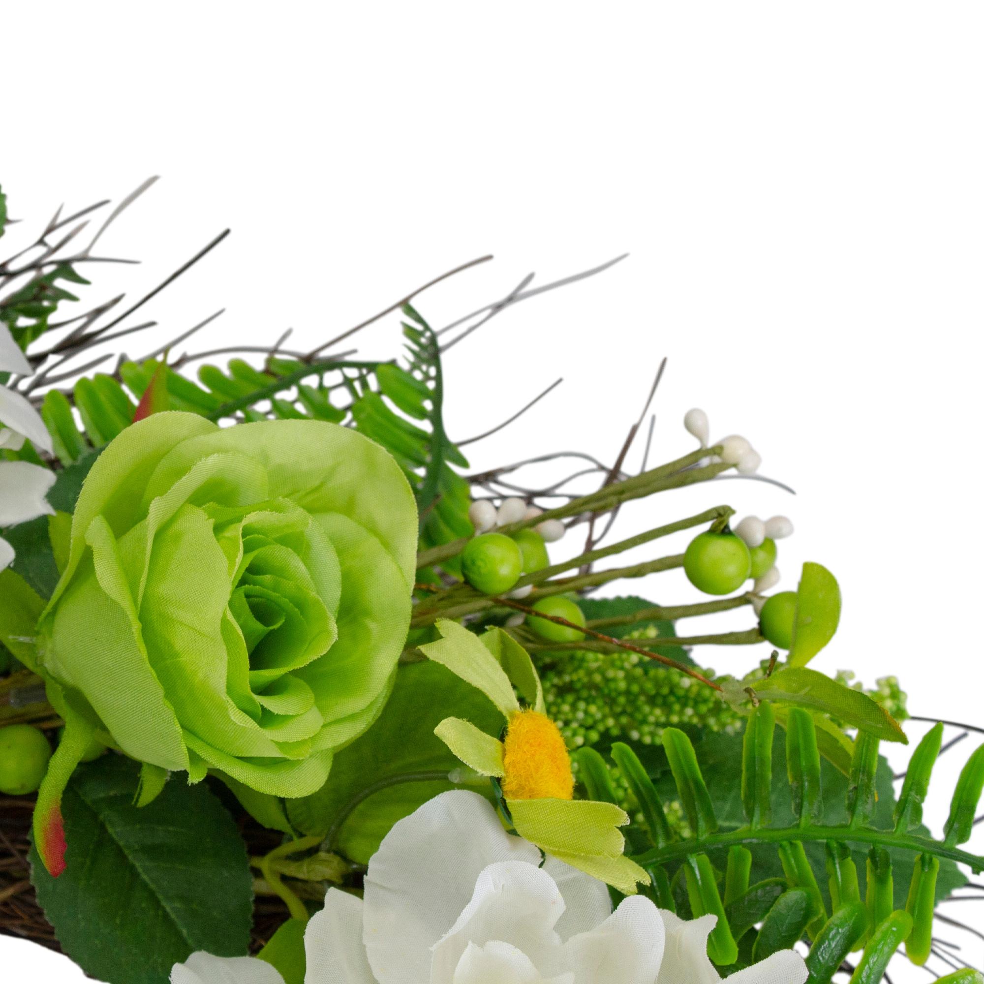 Northlight Mixed Floral Artificial Spring Wreath, 22-Inch