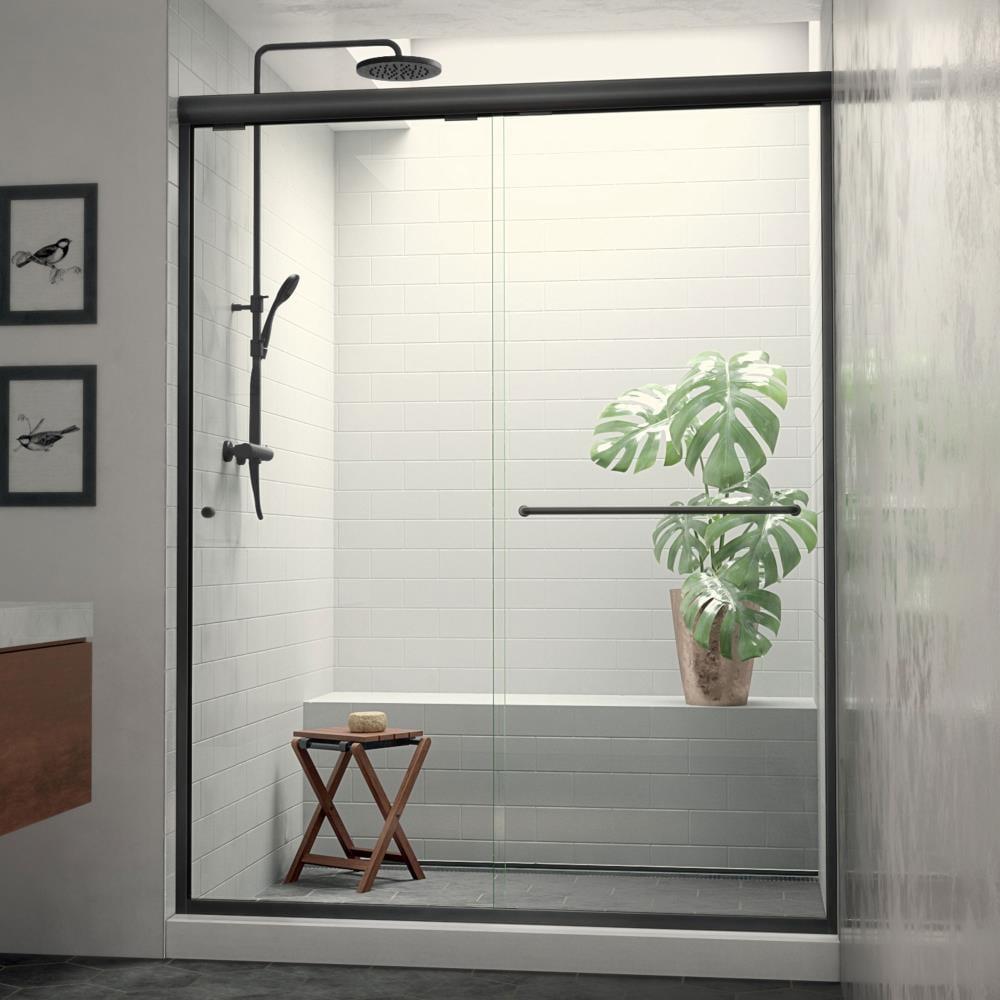 Ese 56" W x 70.5" H Bypass Semi-Frameless Shower Door