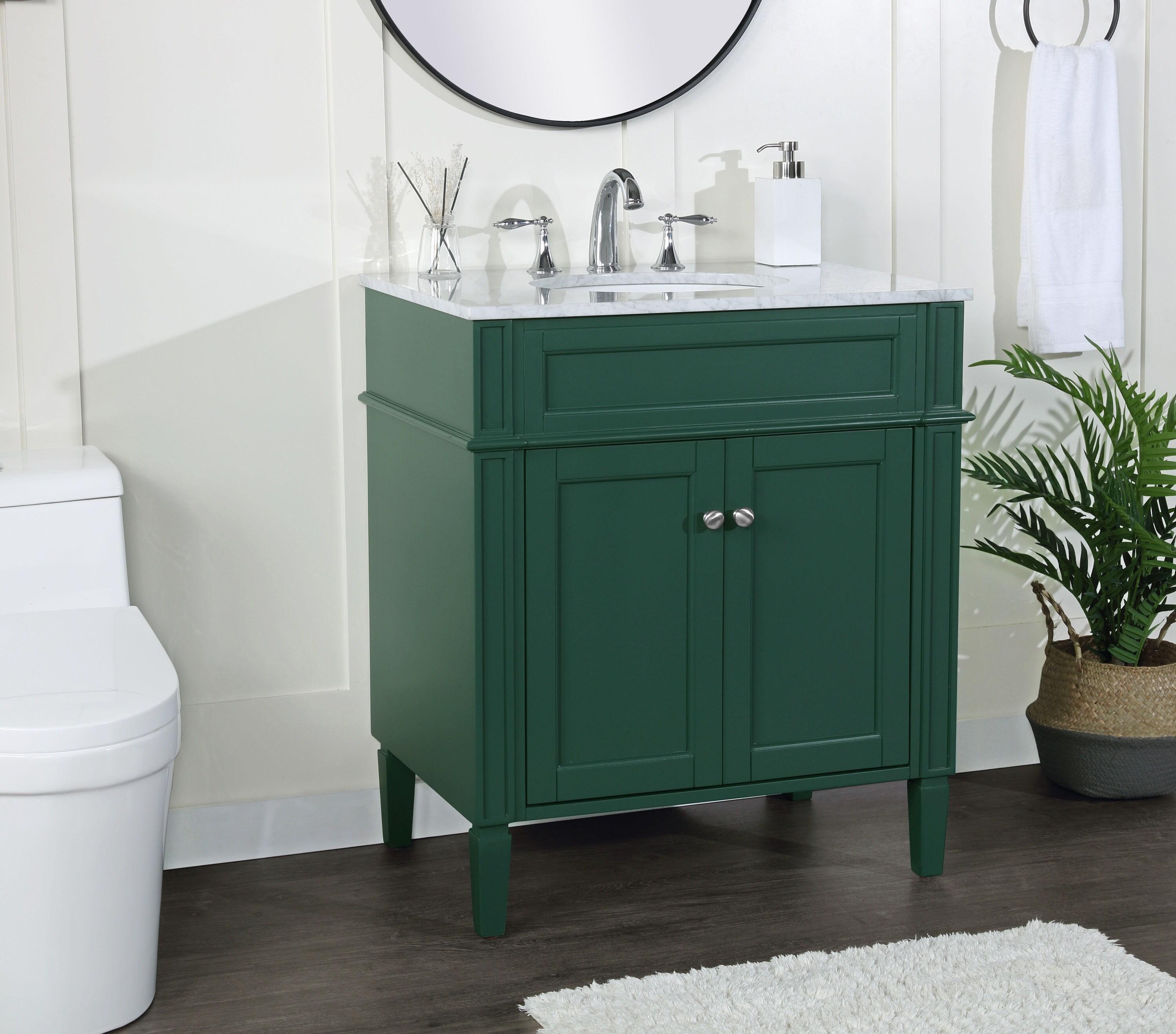 Elegant Decor  30 in. Single Bathroom Vanity in Green