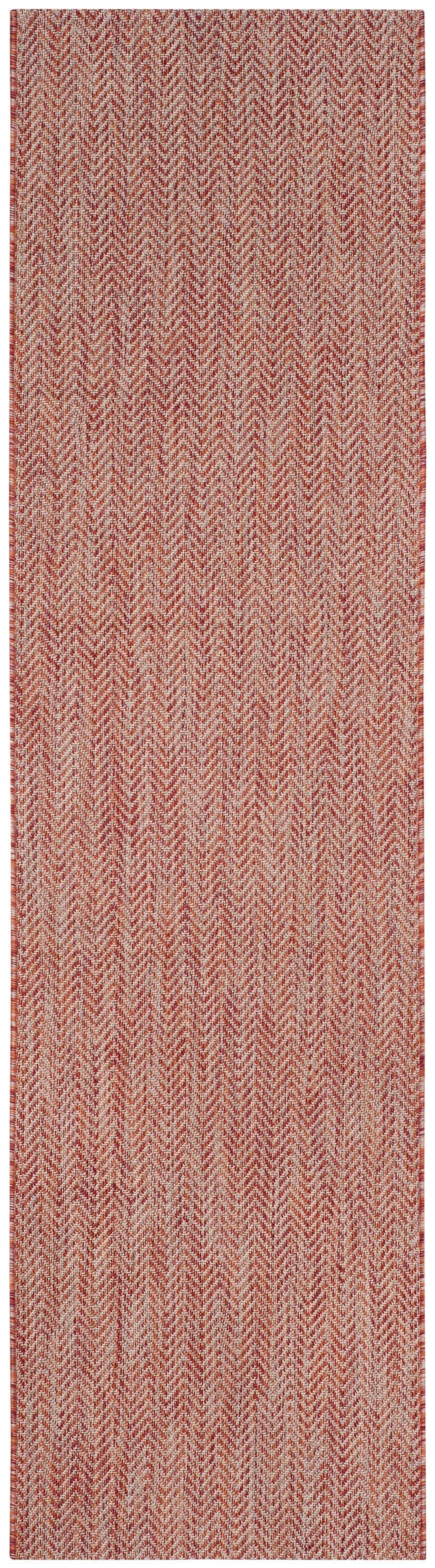 Courtyard CY8022 Power Loomed Indoor and Outdoor Runner Rug - Red/Beige - 2'3"x6'7" - Safavieh