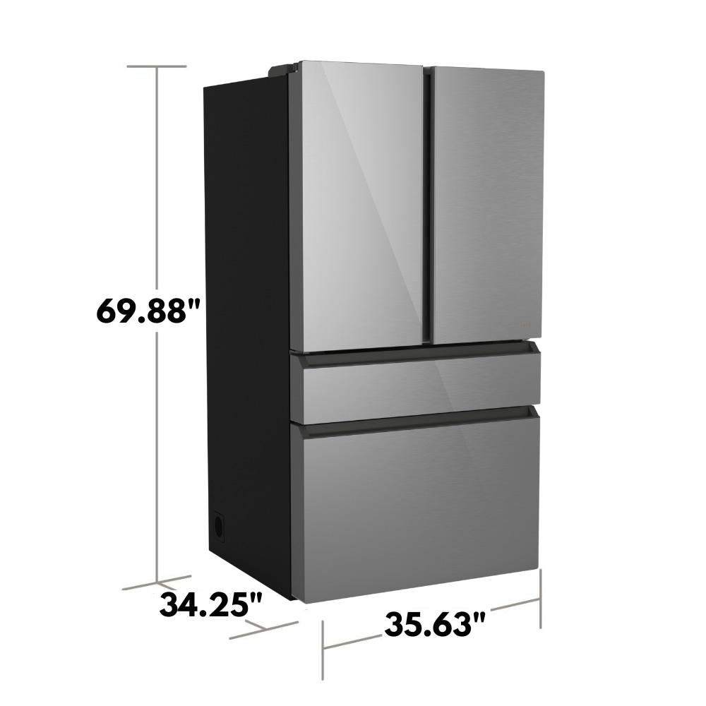 Energy Star® 28.7 Cu. Ft. Smart 4-Door French-Door Refrigerator in Platinum Glass with Dual-Dispense Autofill Pitcher