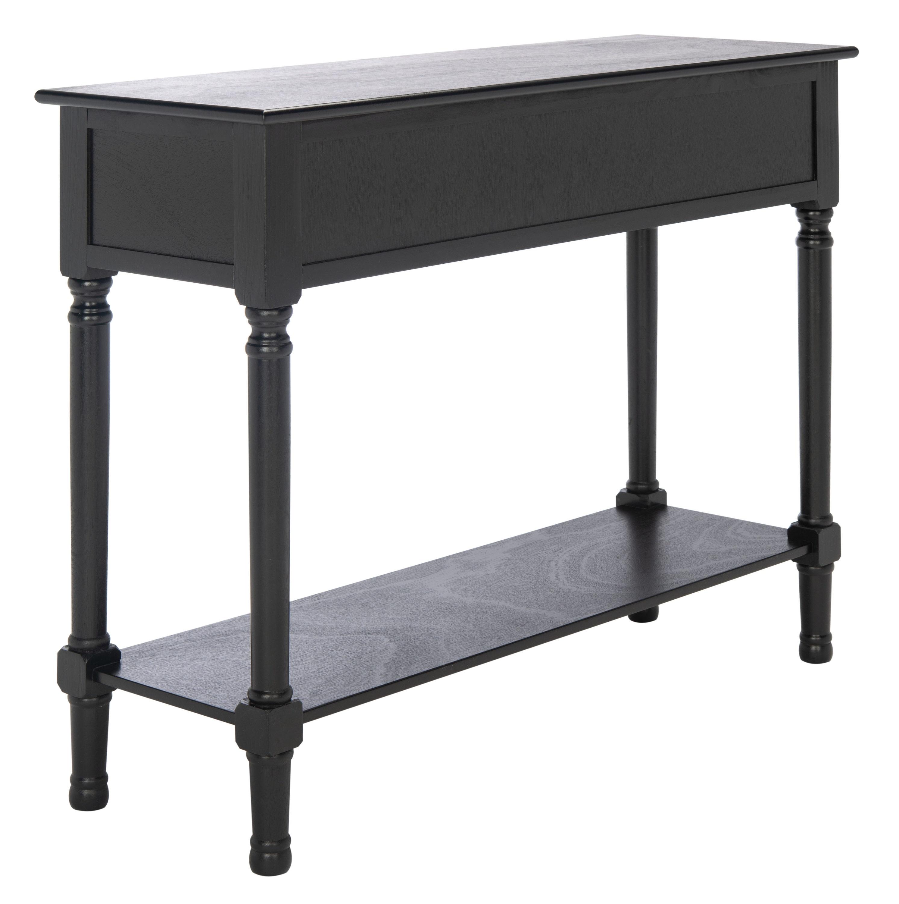 Landers 2 Drawers Console Table - Black - Safavieh