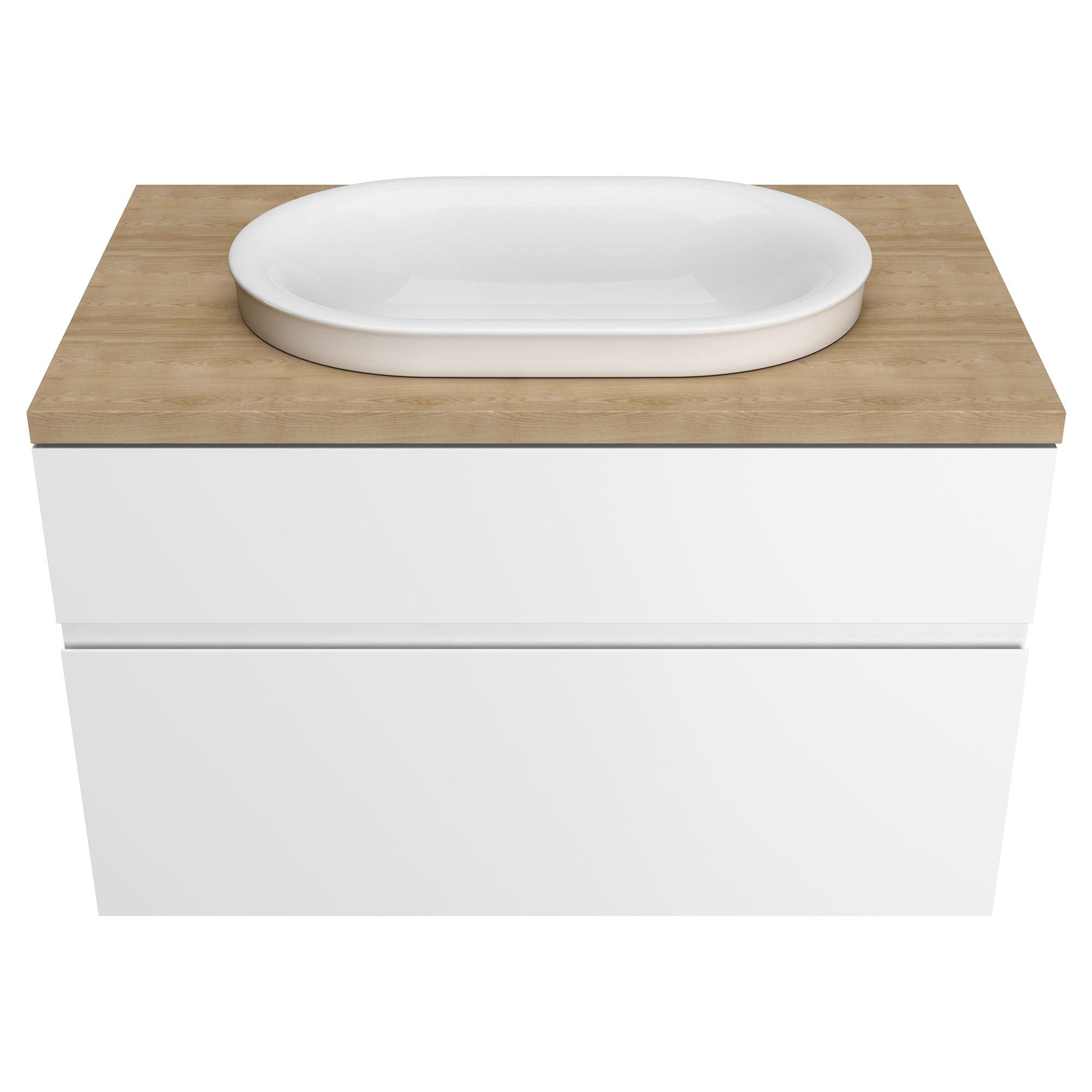 American Standard Studio S 14'' White Vitreous China Oval Bathroom Sink with Overflow