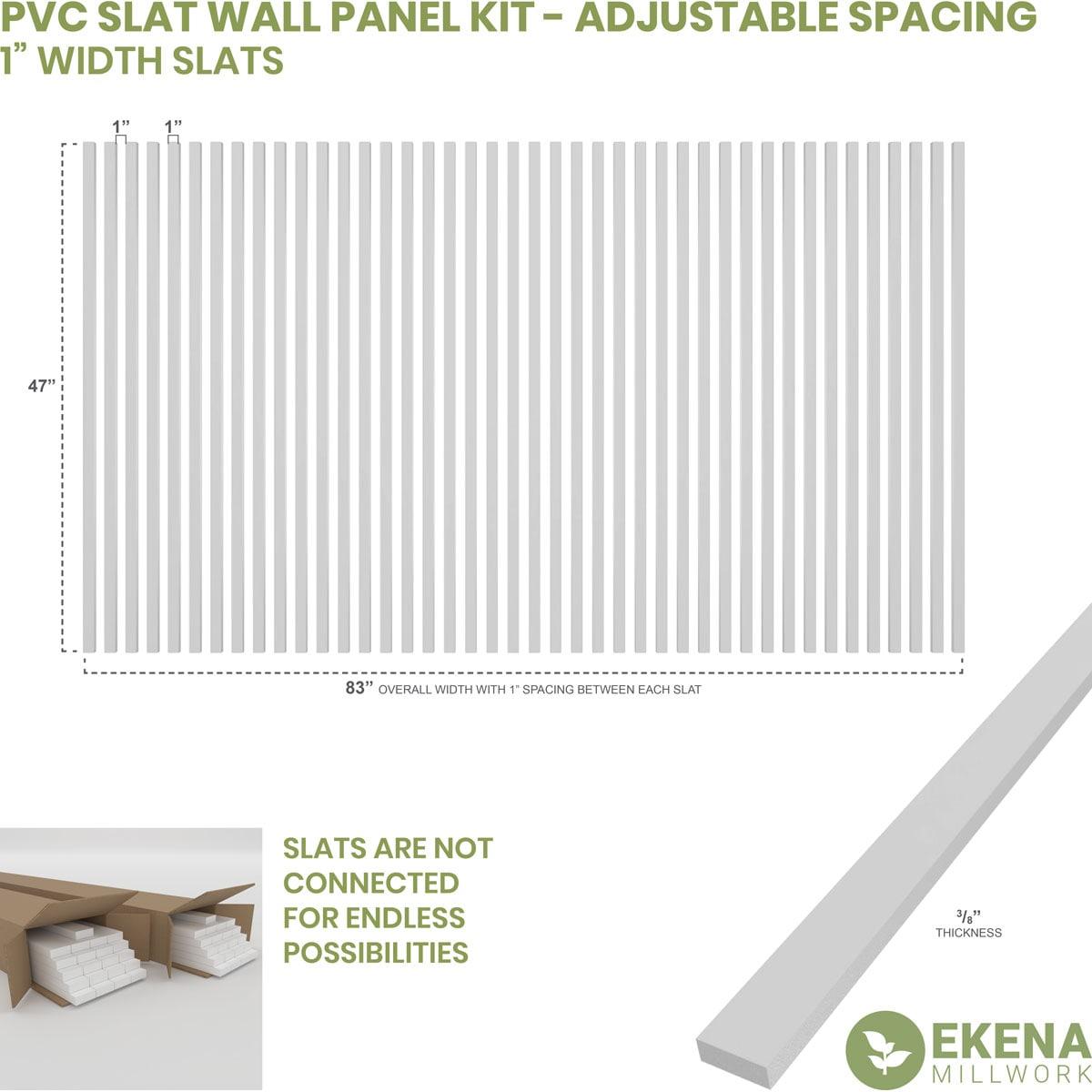 Adjustable PVC Slat Wall Panel Kit