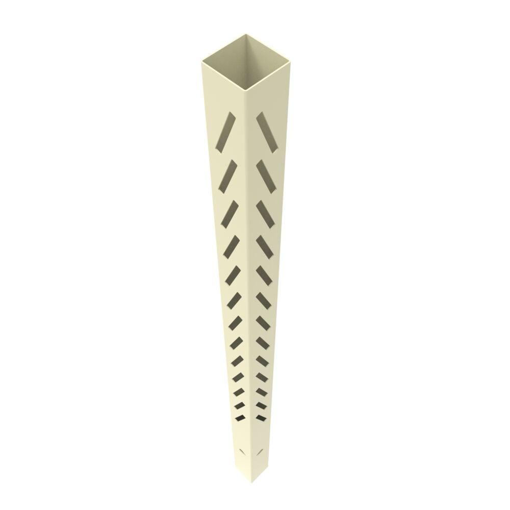 Freedom Louvered 8.5-ft H x 6-in W Sand Vinyl Corner Fence post (Assembled)