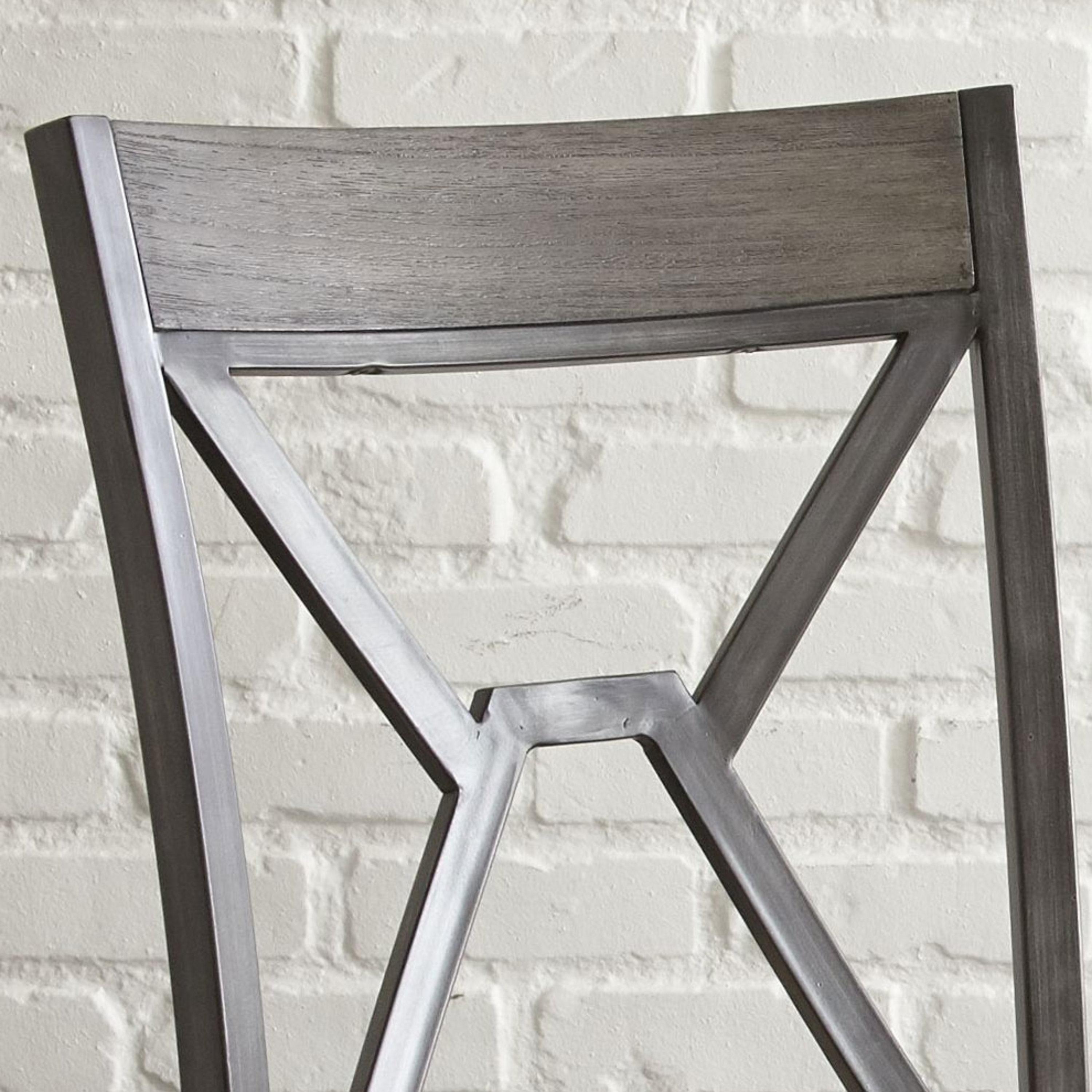 Set of 2 Alamo Side Chair Gray: Upholstered, Metal Legs, Geometric Cutouts - Steve Silver Co.