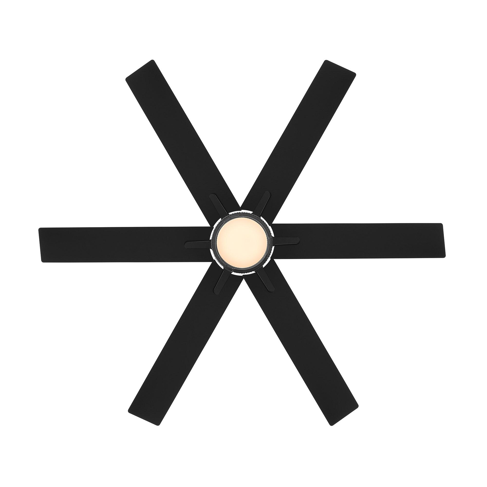 Chillion 60 in. Indoor/Covered Outdoor Matte Black LED Ceiling Fan with 5 CCT and 7 RGB Selections, Remote Included