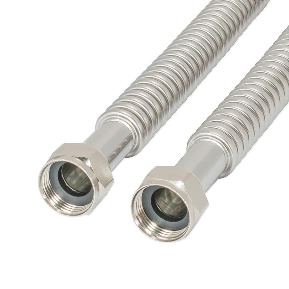 Eastman Electric Water Heater Installation Kit, 3/4 x 18 Inch Corrugated Stainless Steel Water Heater Connectors, 48281
