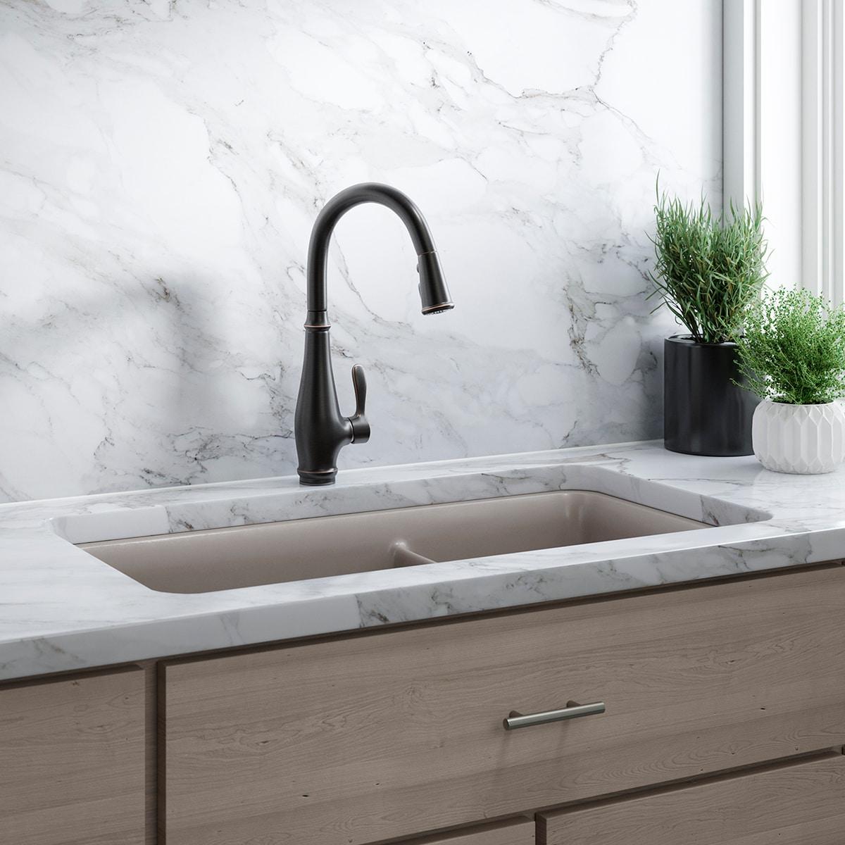 Cairn® 34" L x 18" W Double Basin Undermount with Accessories
