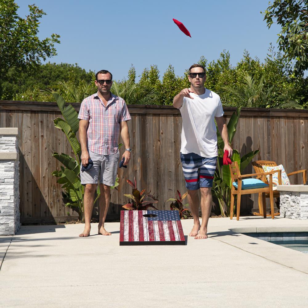 American Flag Regulation Cornhole Set with Carrying Case