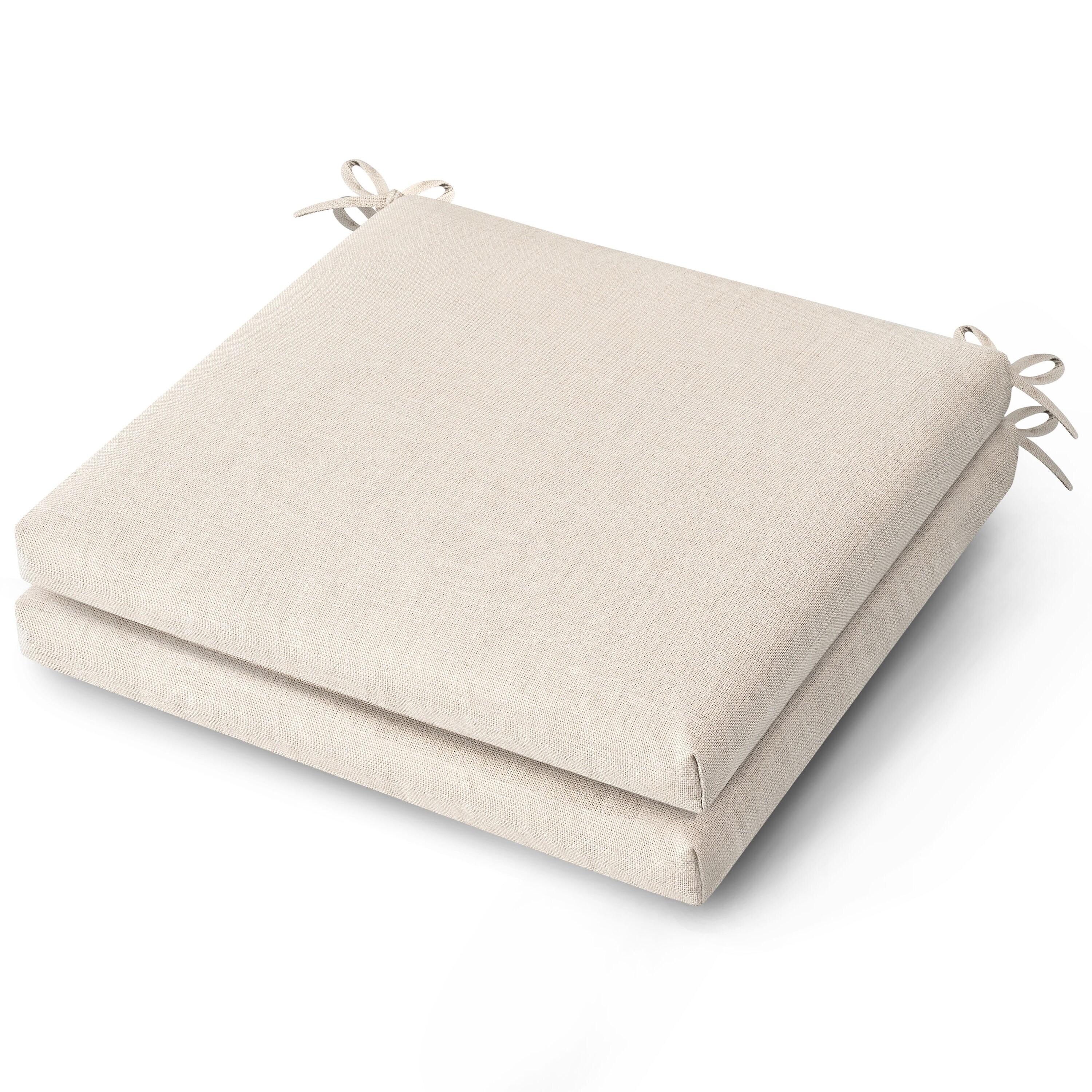 15 in. x 16 in. Outdoor Patio Chair Seat Cushion in Gray (2-Pack)