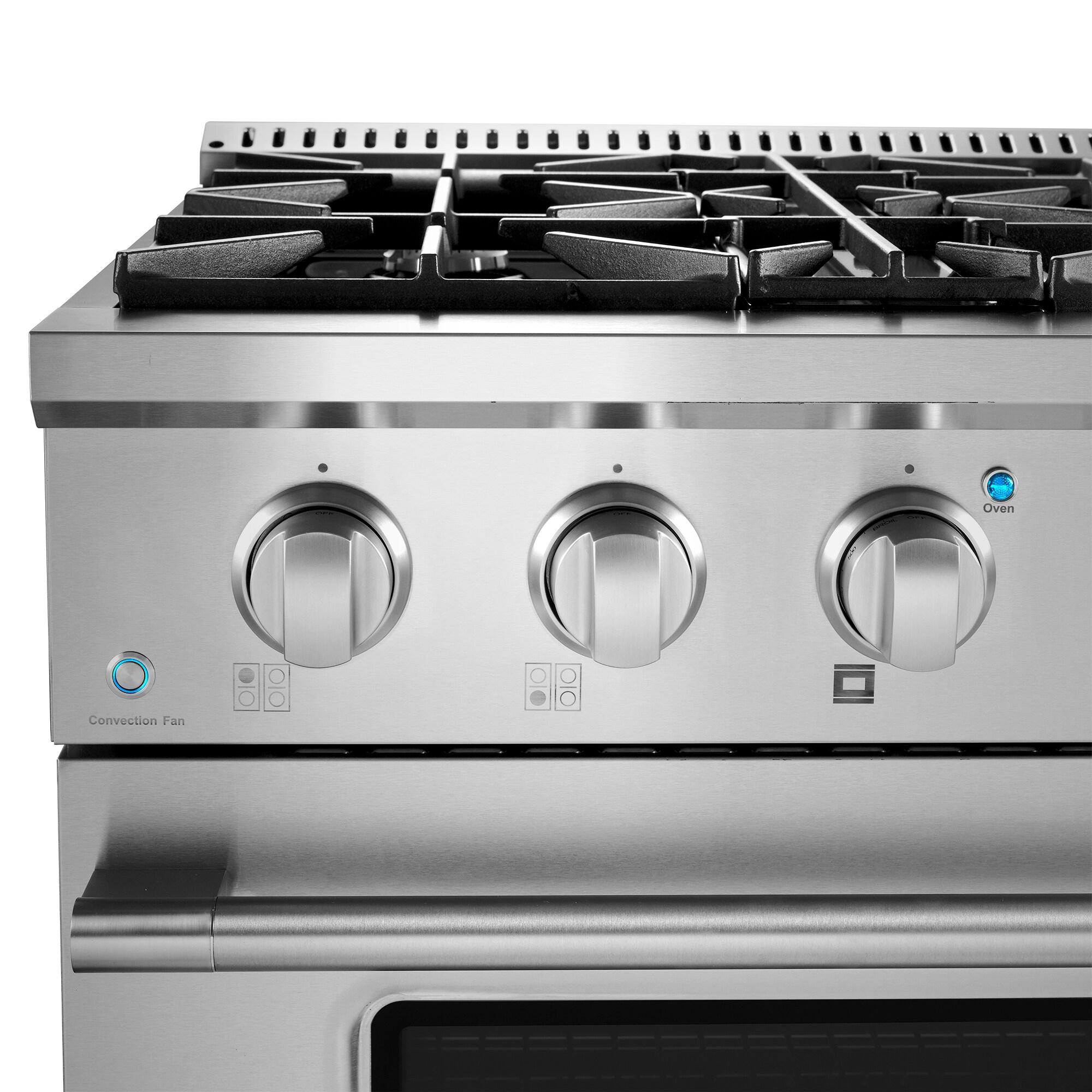 30 in. 3.5 cu. ft. Gas Range with 4 Burners in Stainless Steel