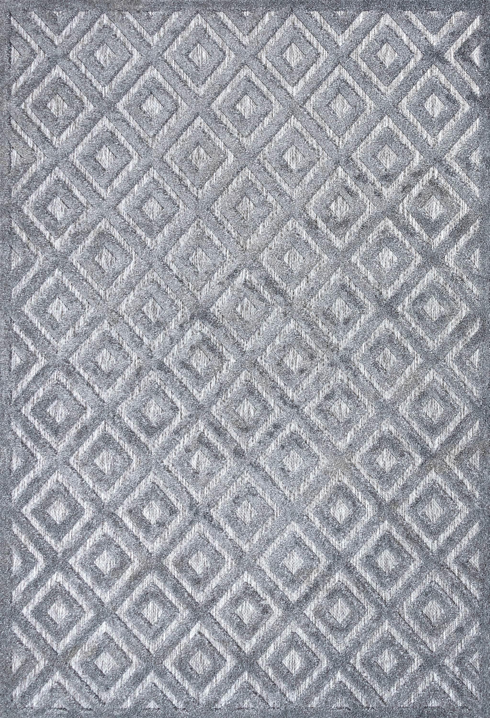 3'x5' Portmany Neutral Diamond Trellis Indoor/Outdoor Area Rug, Dark Gray - JONATHAN Y