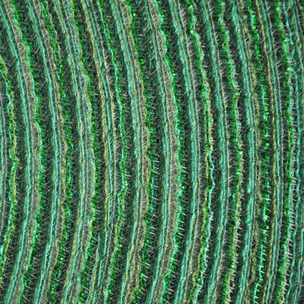 DII Metallic Woven Round Placemat, Green, 15" Diameter