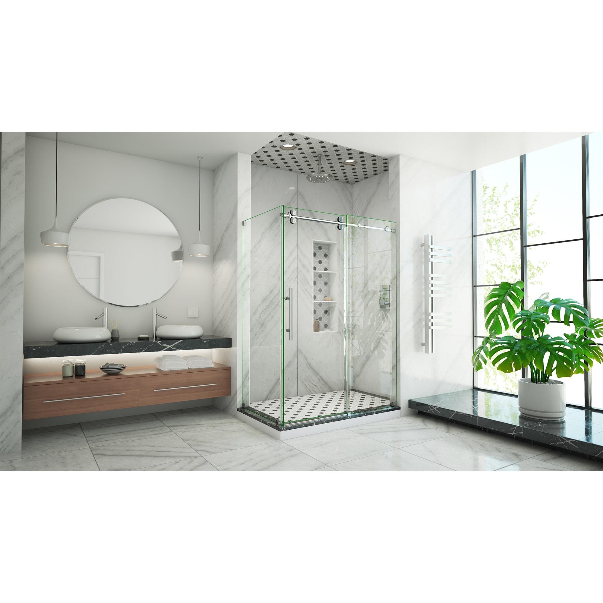 DreamLine Enigma-XO 34 1/2 in. D x 50-54 in. W x 76 in. H Frameless Shower Enclosure